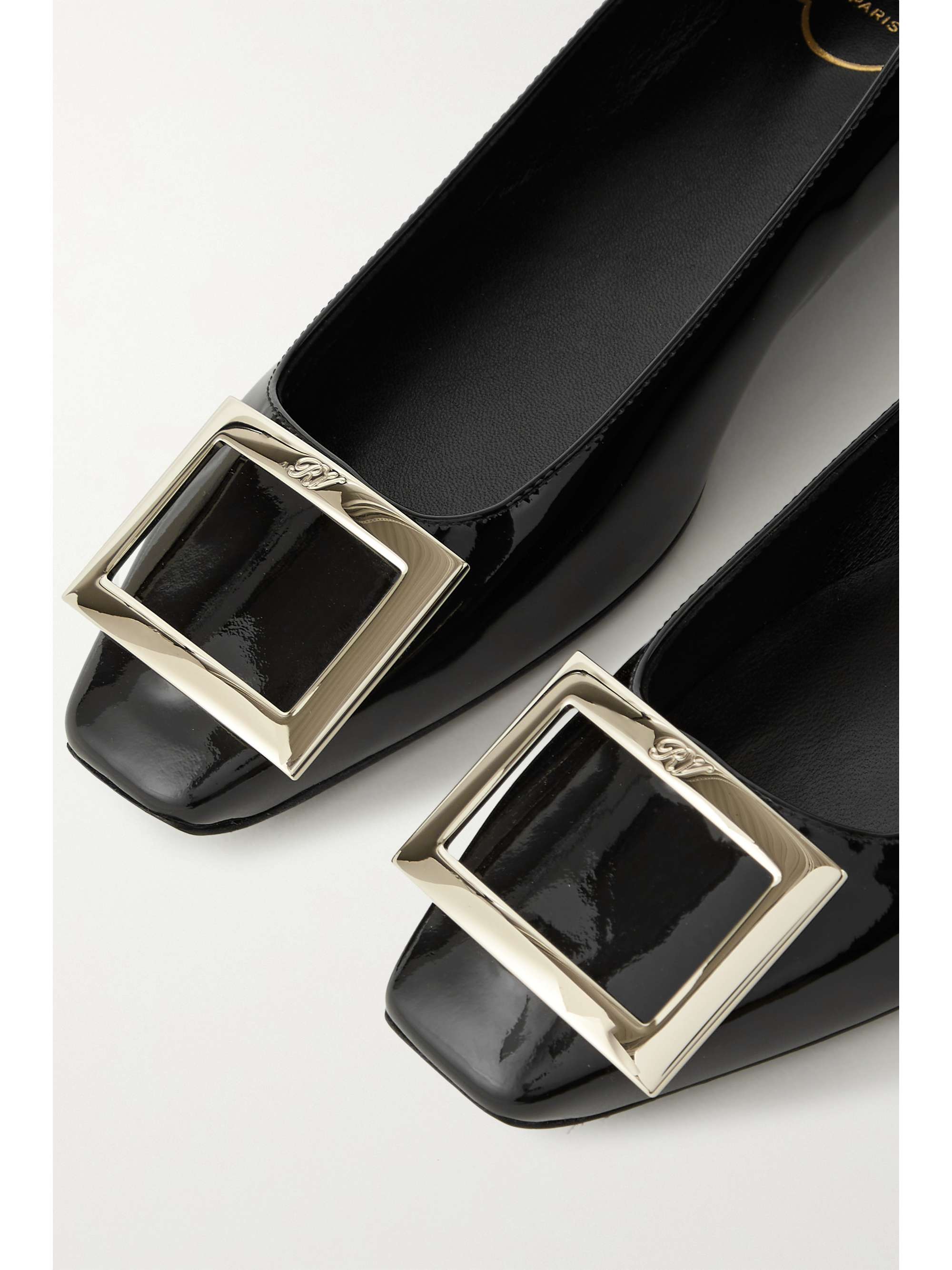 ROGER VIVIER Trompette Bellerine glossed-leather ballet flats