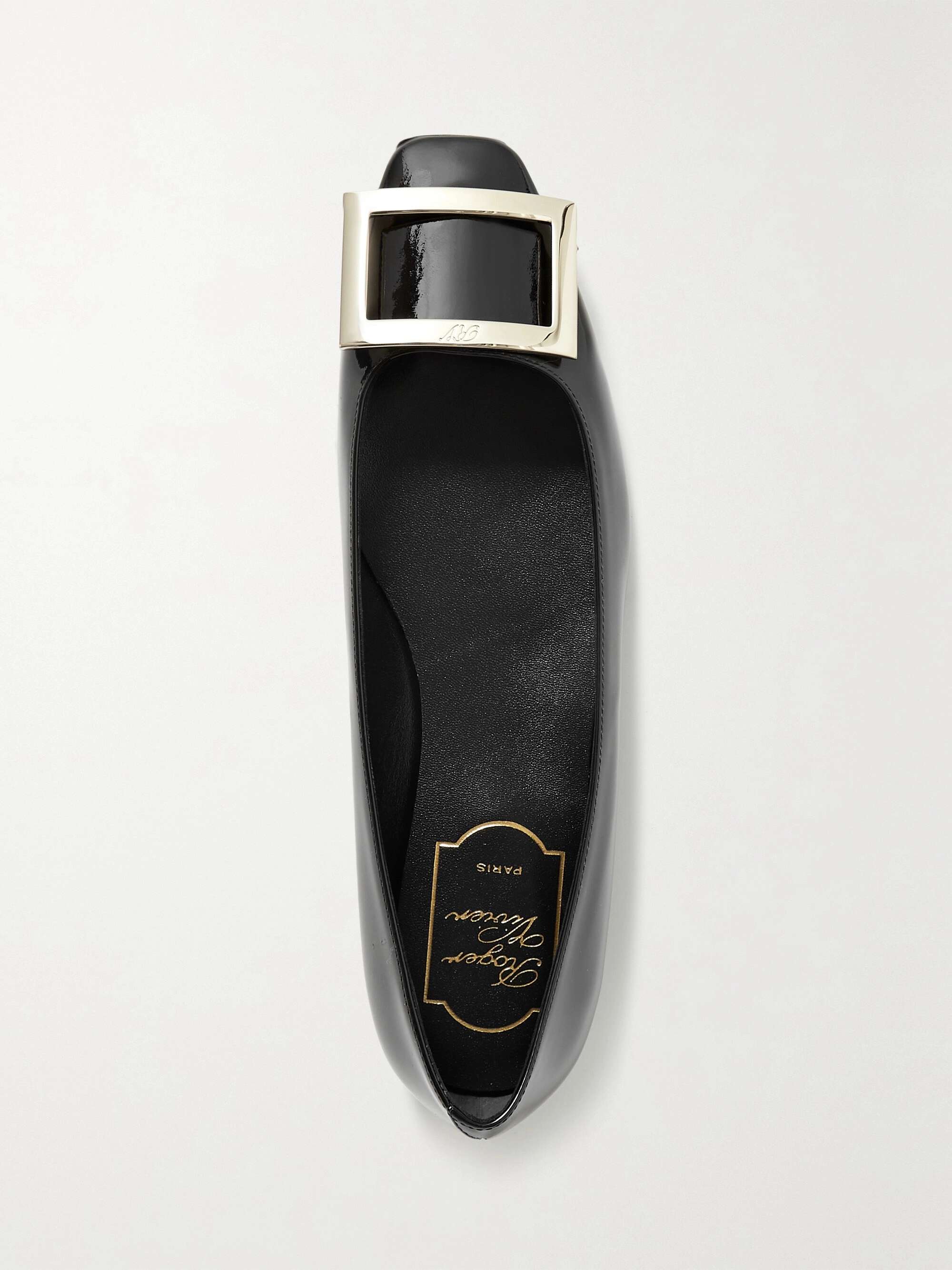 ROGER VIVIER Trompette Bellerine glossed-leather ballet flats