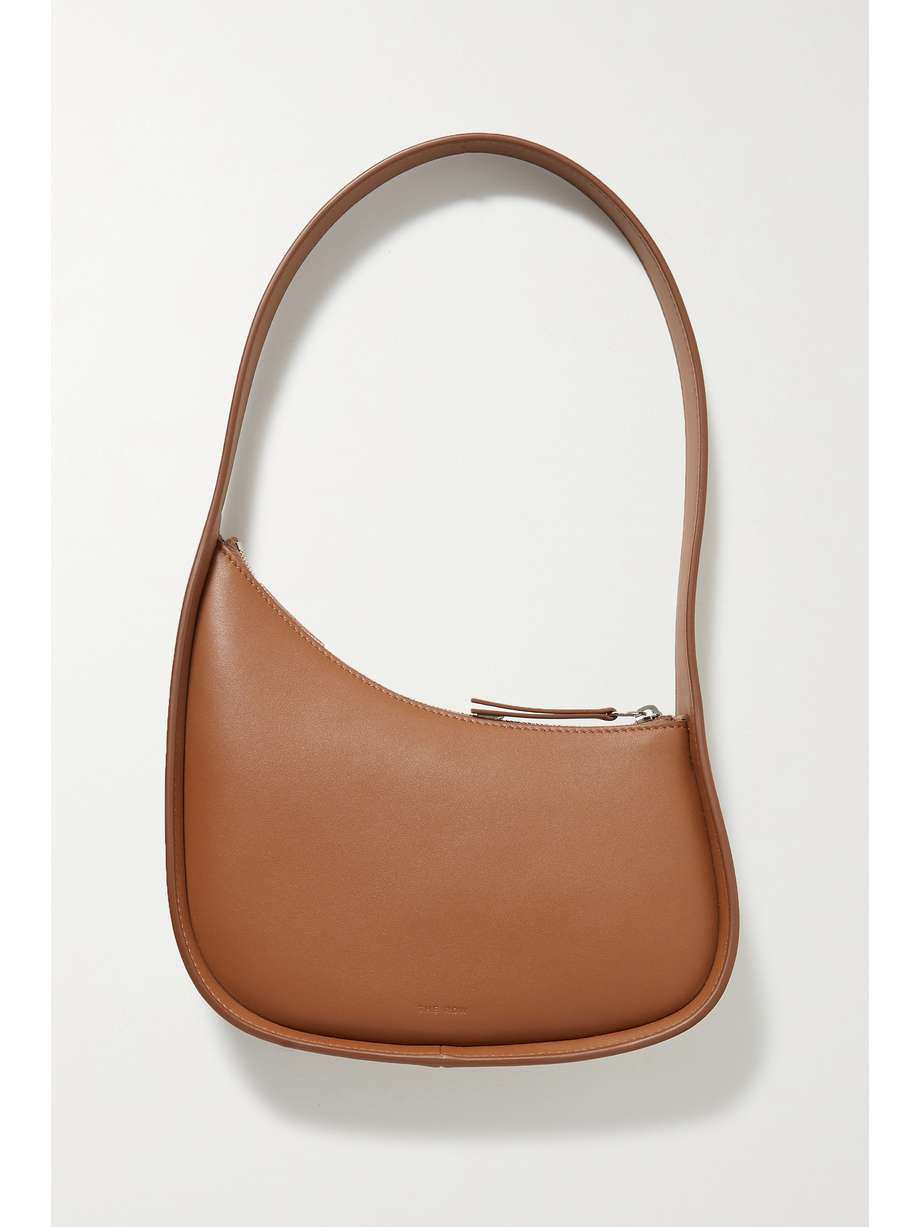 Half Moon leather shoulder bag by The Row, available on net-a-porter.com for $1290 Hailey Baldwin Bags Exact Product 