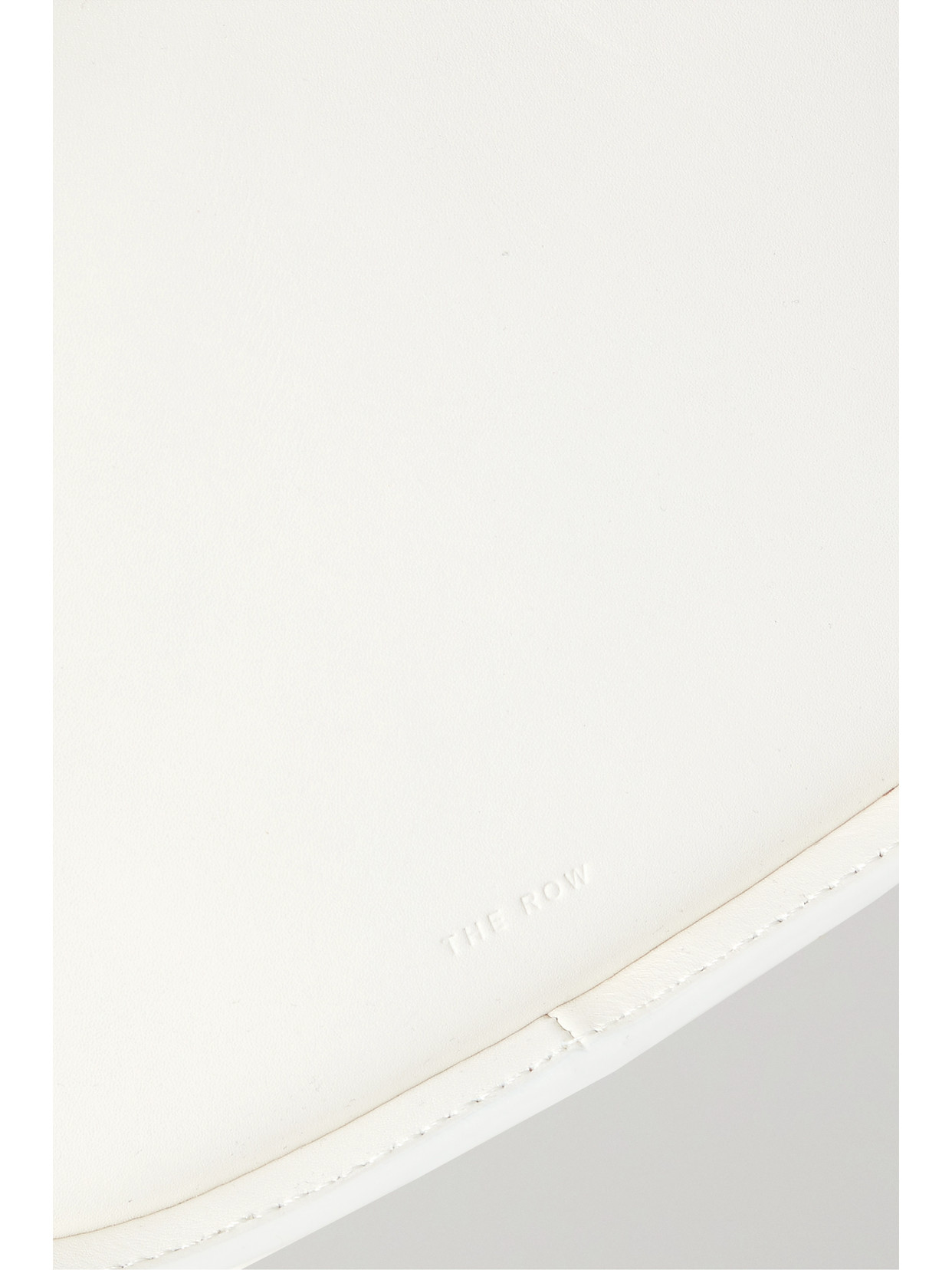 The Row Half Moon Leather Shoulder Bag In Ivory