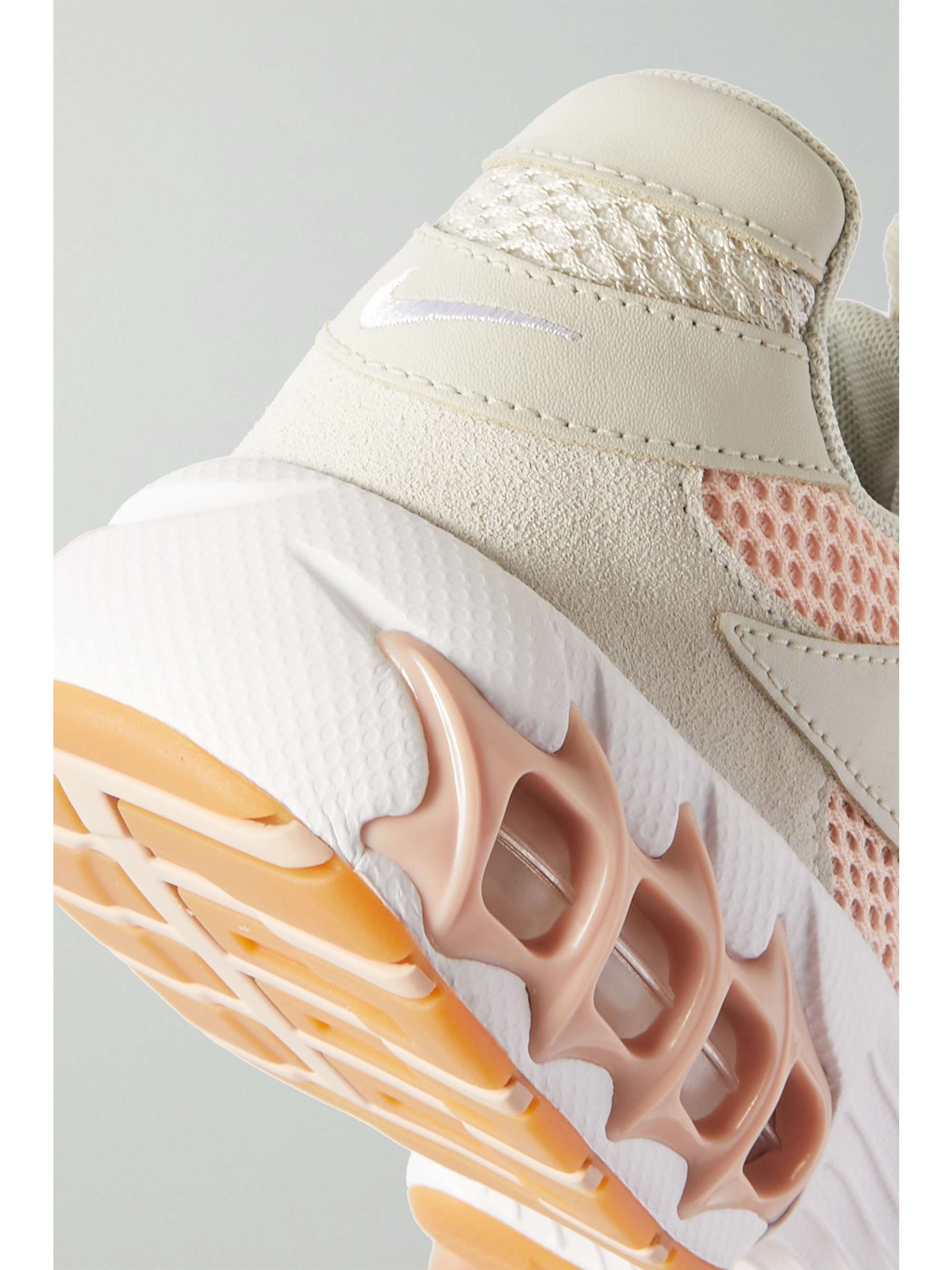 nike zoom air fire mesh and faux leather sneakers