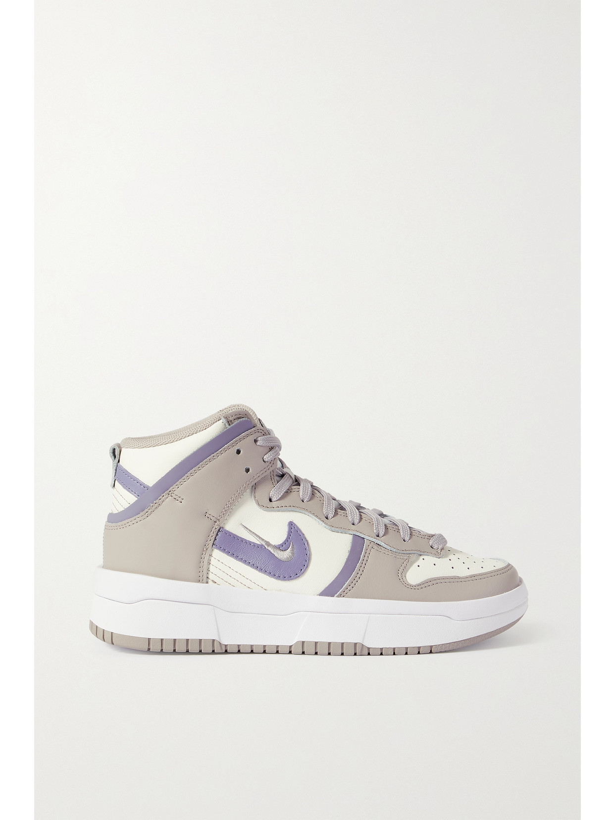 Nike Dunk Hi Rebel Perforated Leather Sneakers In Gray
