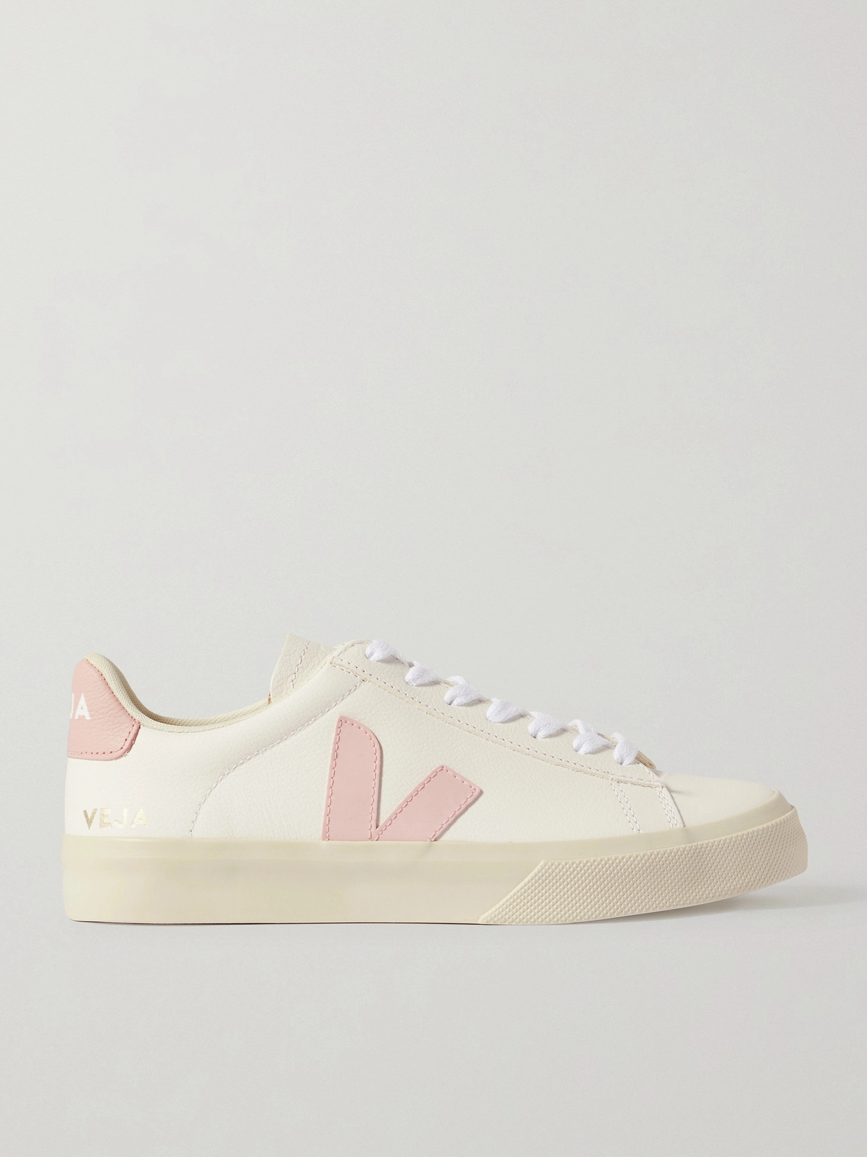 Veja Campo Textured-leather Sneakers In White