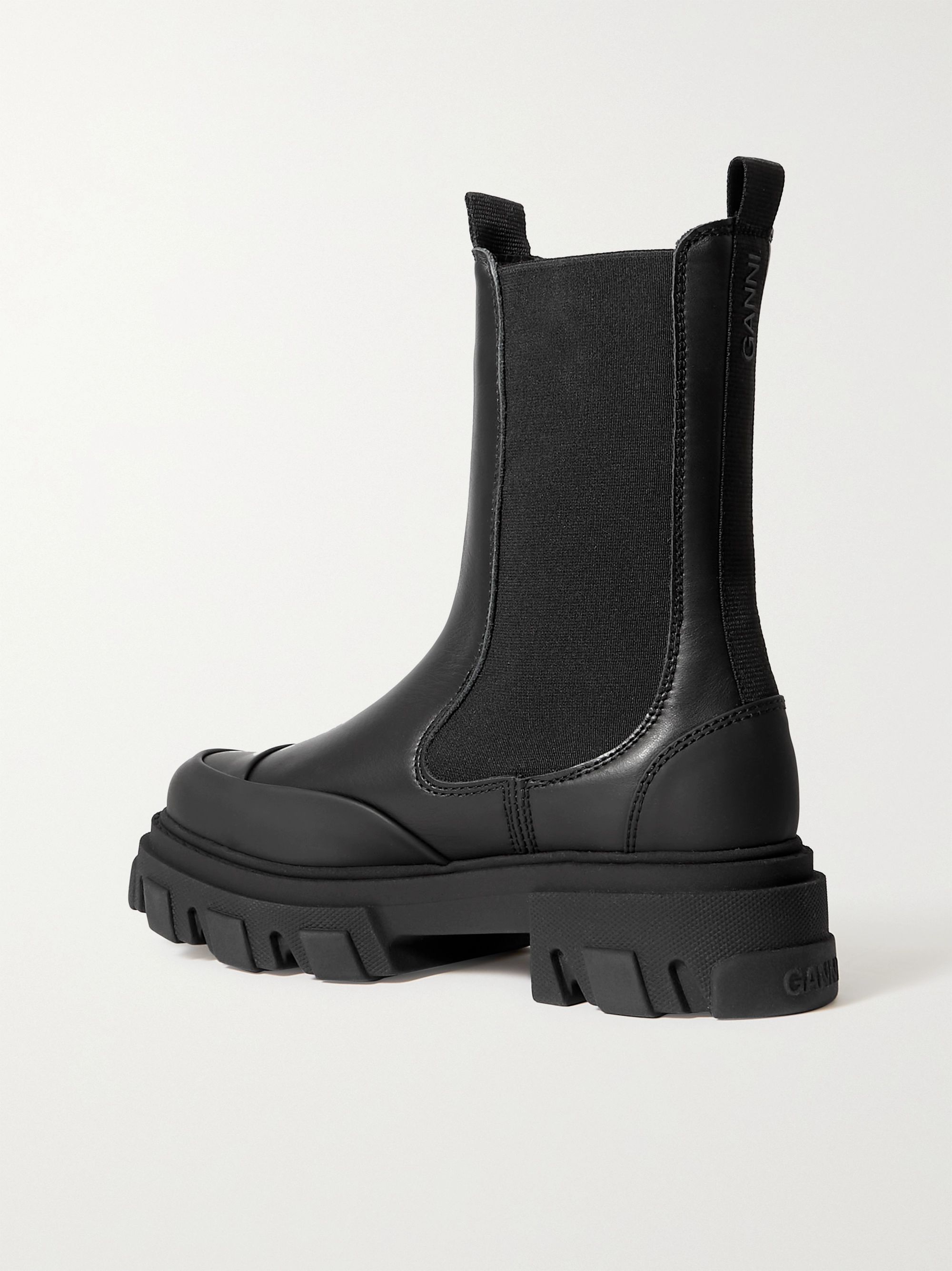ganni cleated chelsea boots