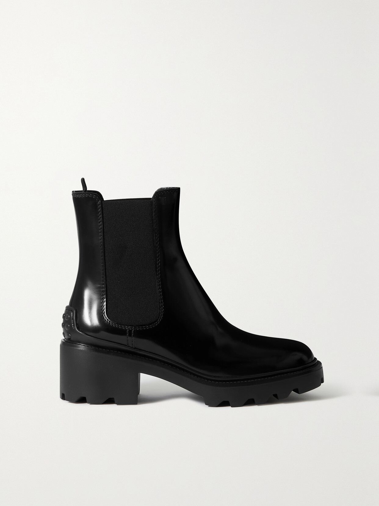 Tod's Patent-leather Chelsea Boots - Black