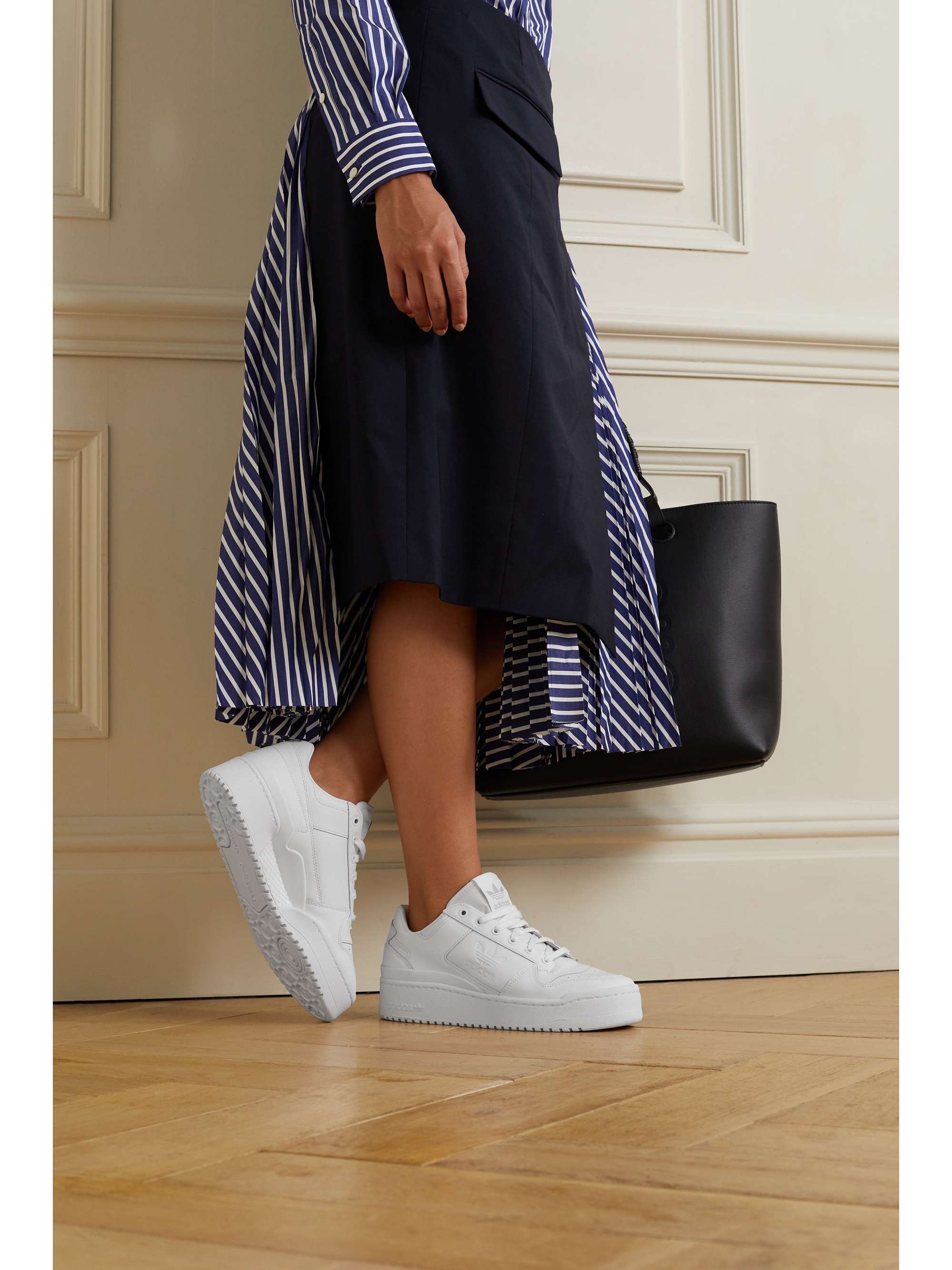 White Forum Bold leather sneakers | ADIDAS ORIGINALS | NET-A-PORTER