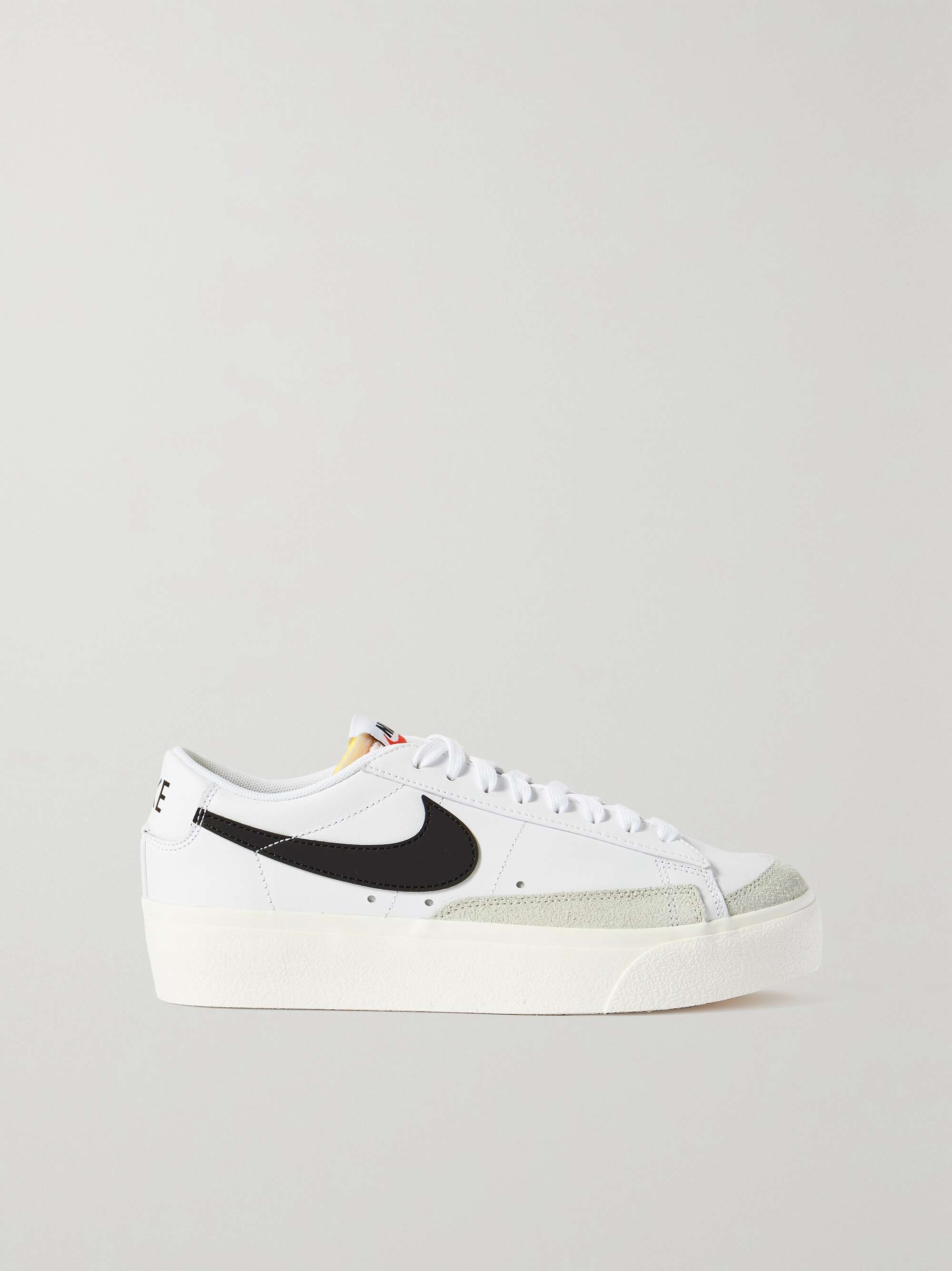 Uit Wissen Product NIKE Blazer suede-trimmed leather platform sneakers | NET-A-PORTER