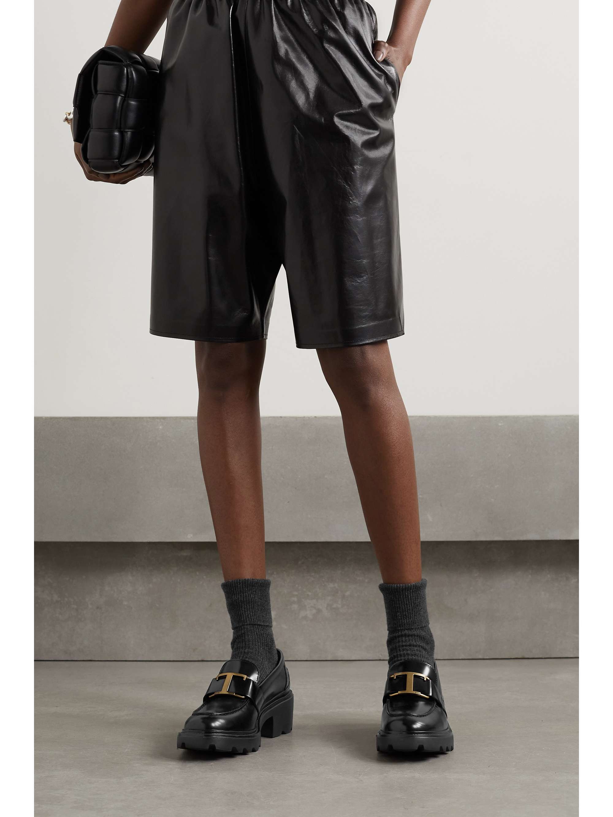 TOD'S Embellished leather loafers