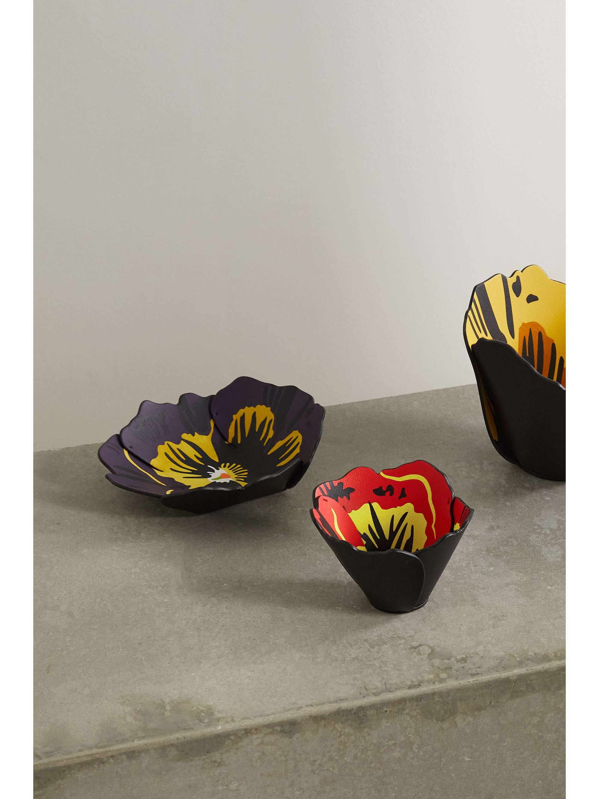 LOEWE + Joe Brainard marquetry leather vase