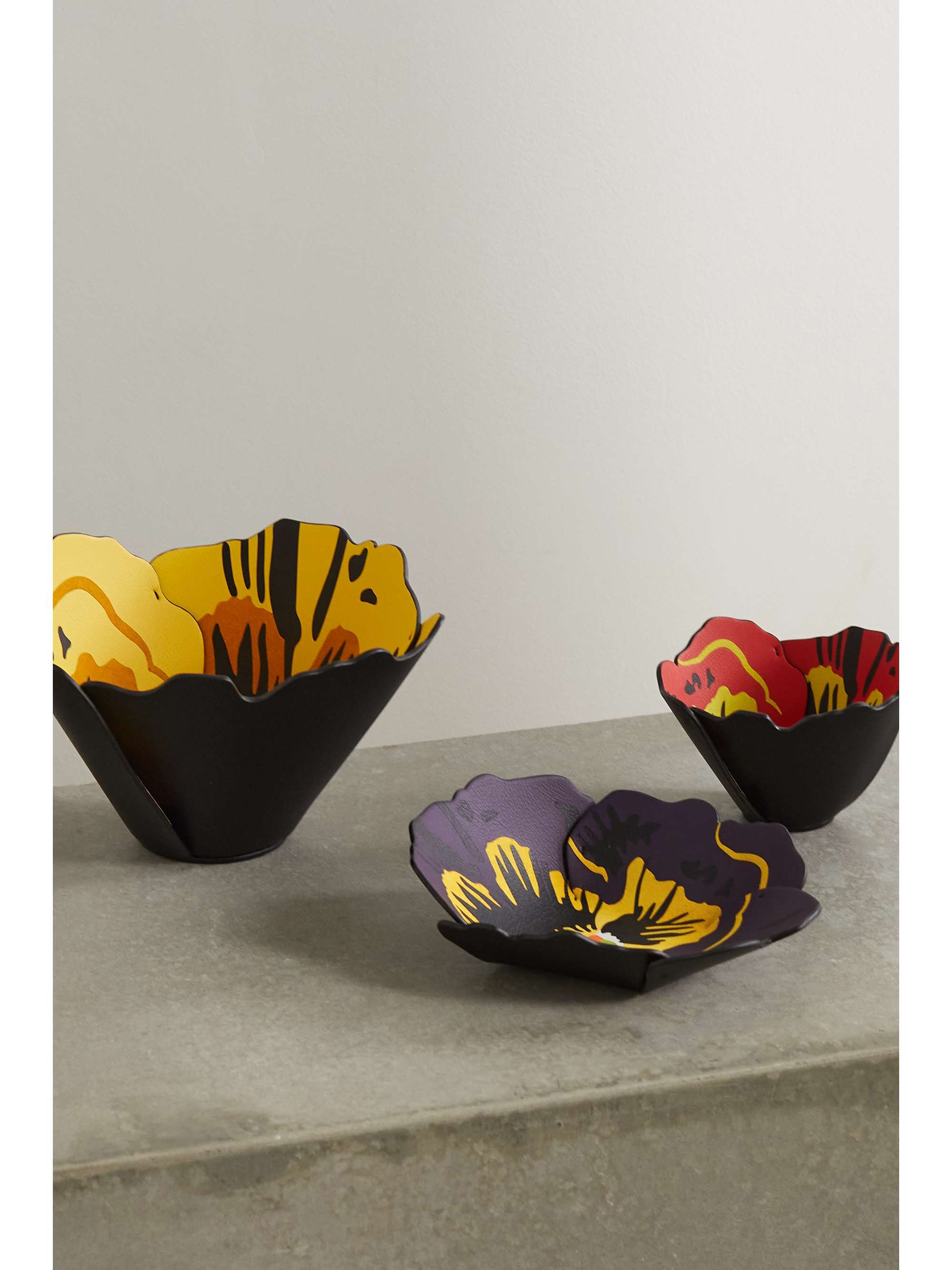 LOEWE + Joe Brainard marquetry leather tray