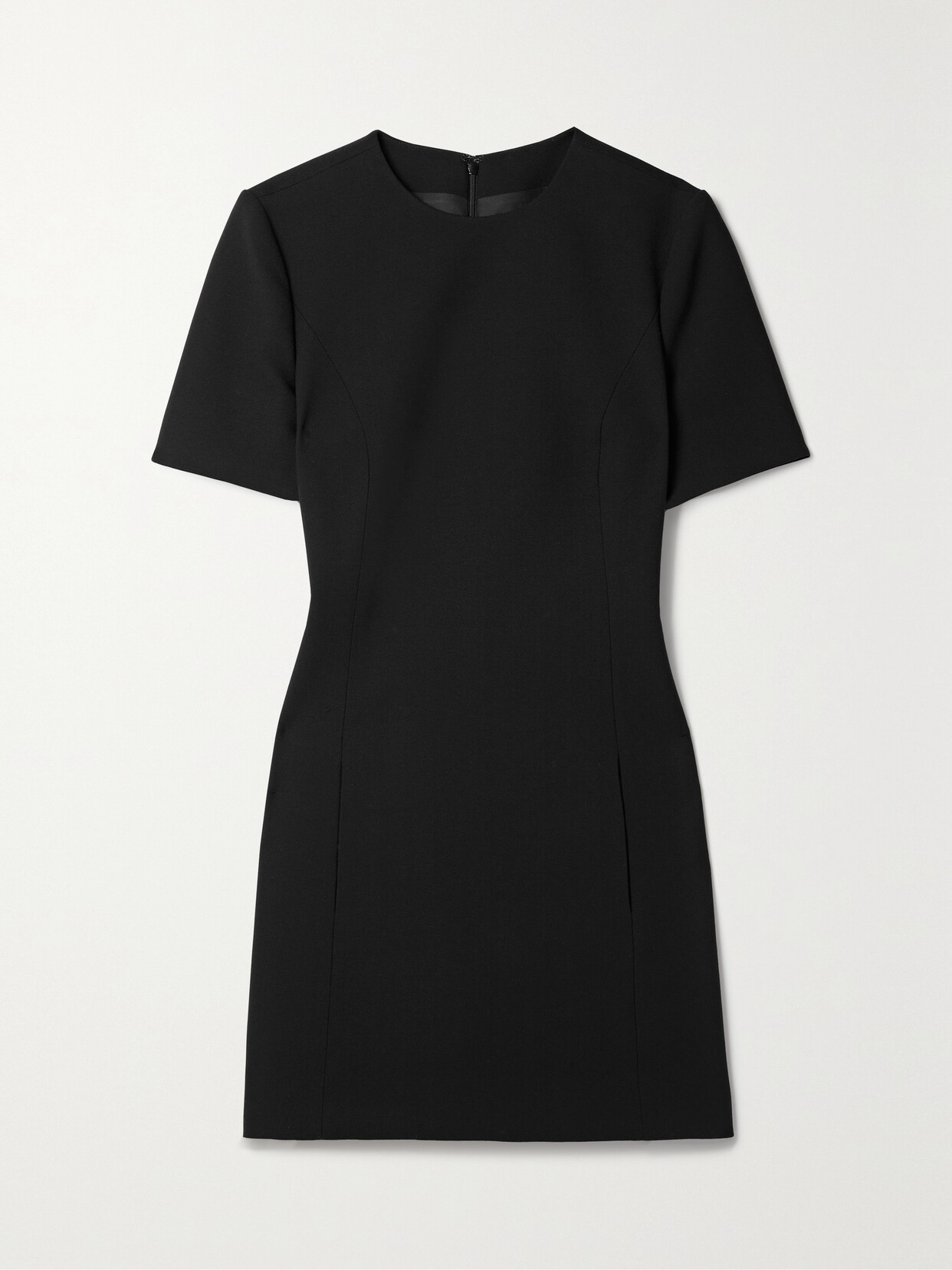 Saint Laurent Wool Mini Dress In Black