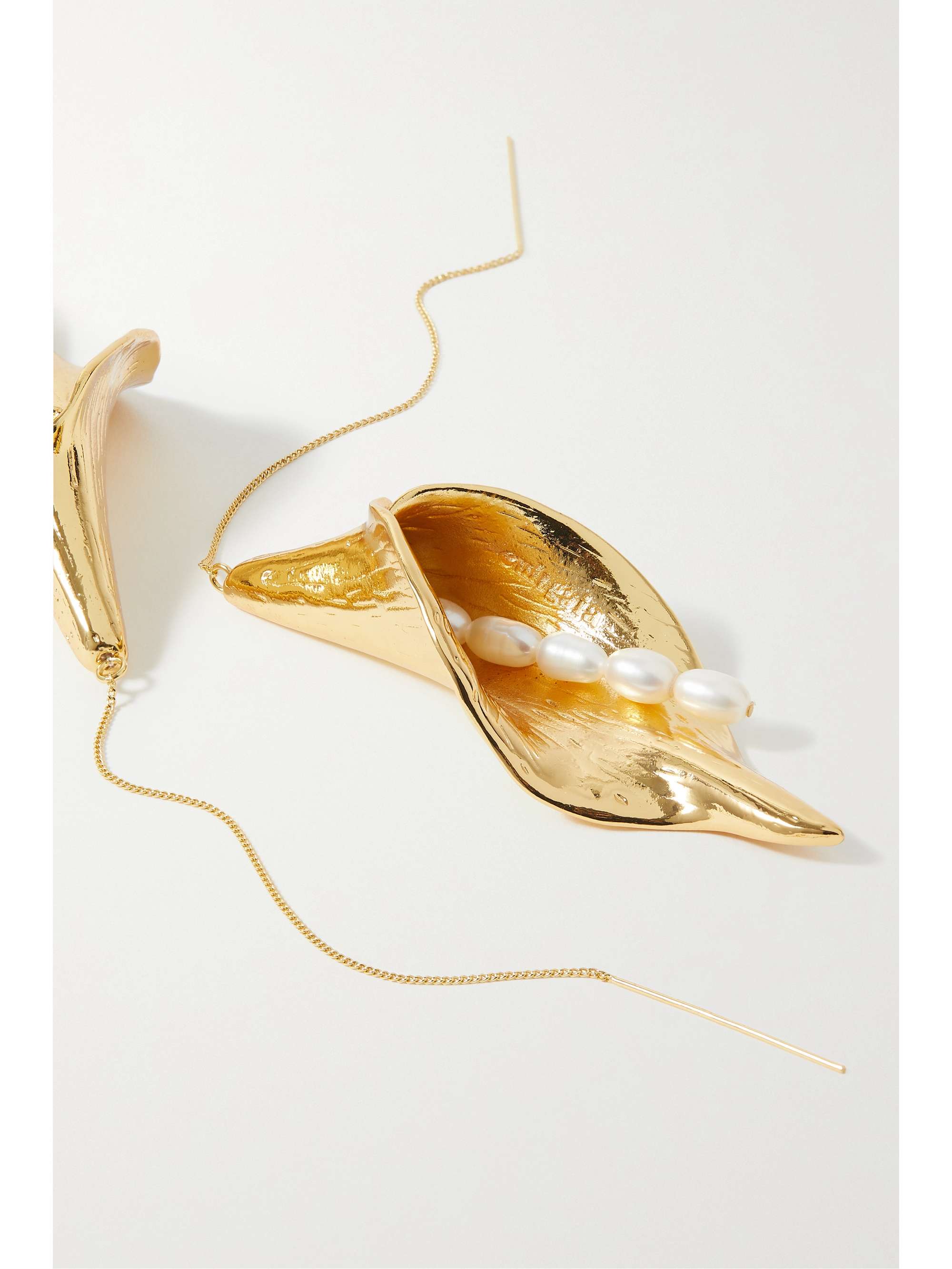 CULT GAIA Calla gold-tone pearl earrings
