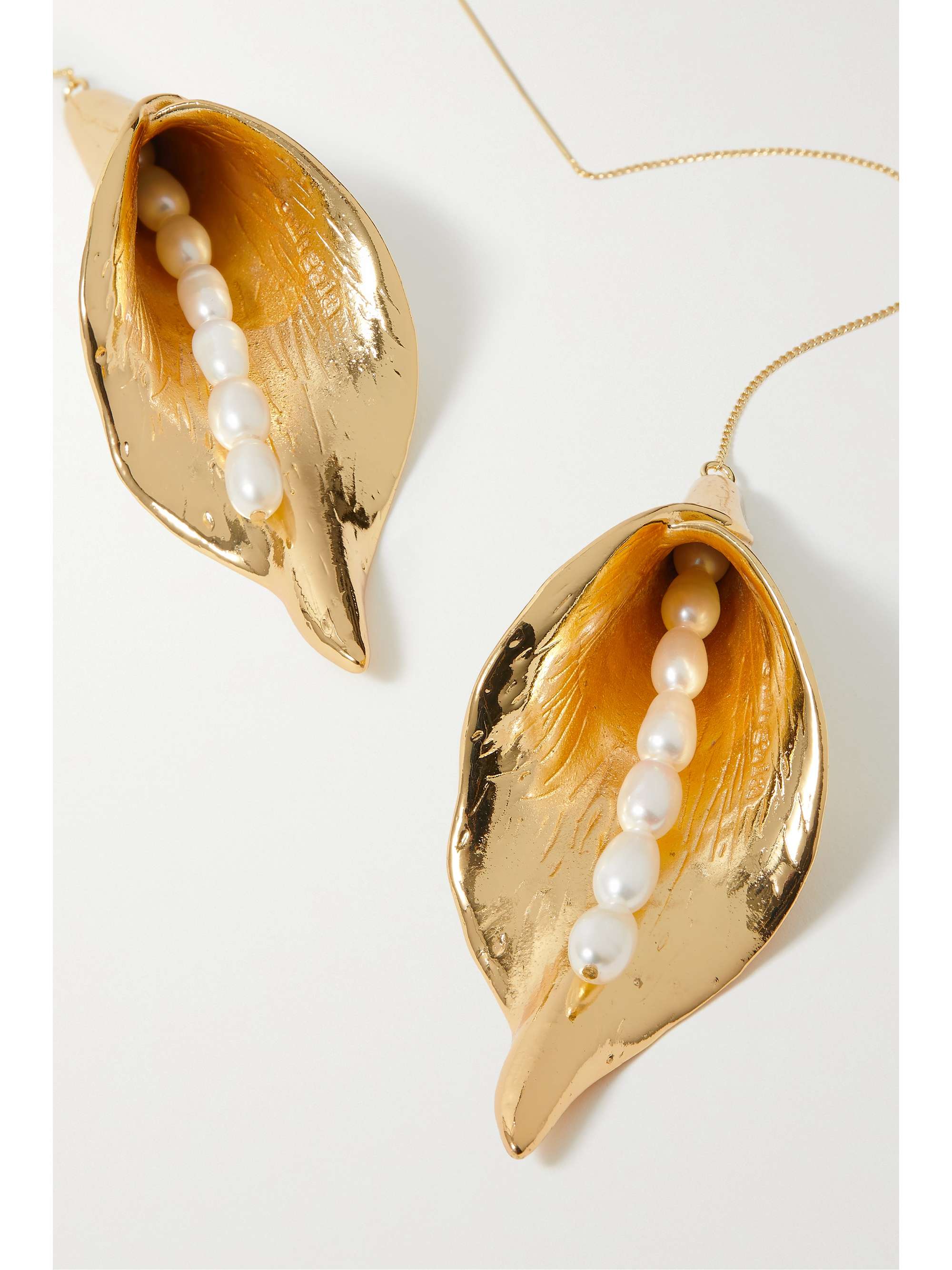 CULT GAIA Calla gold-tone pearl earrings