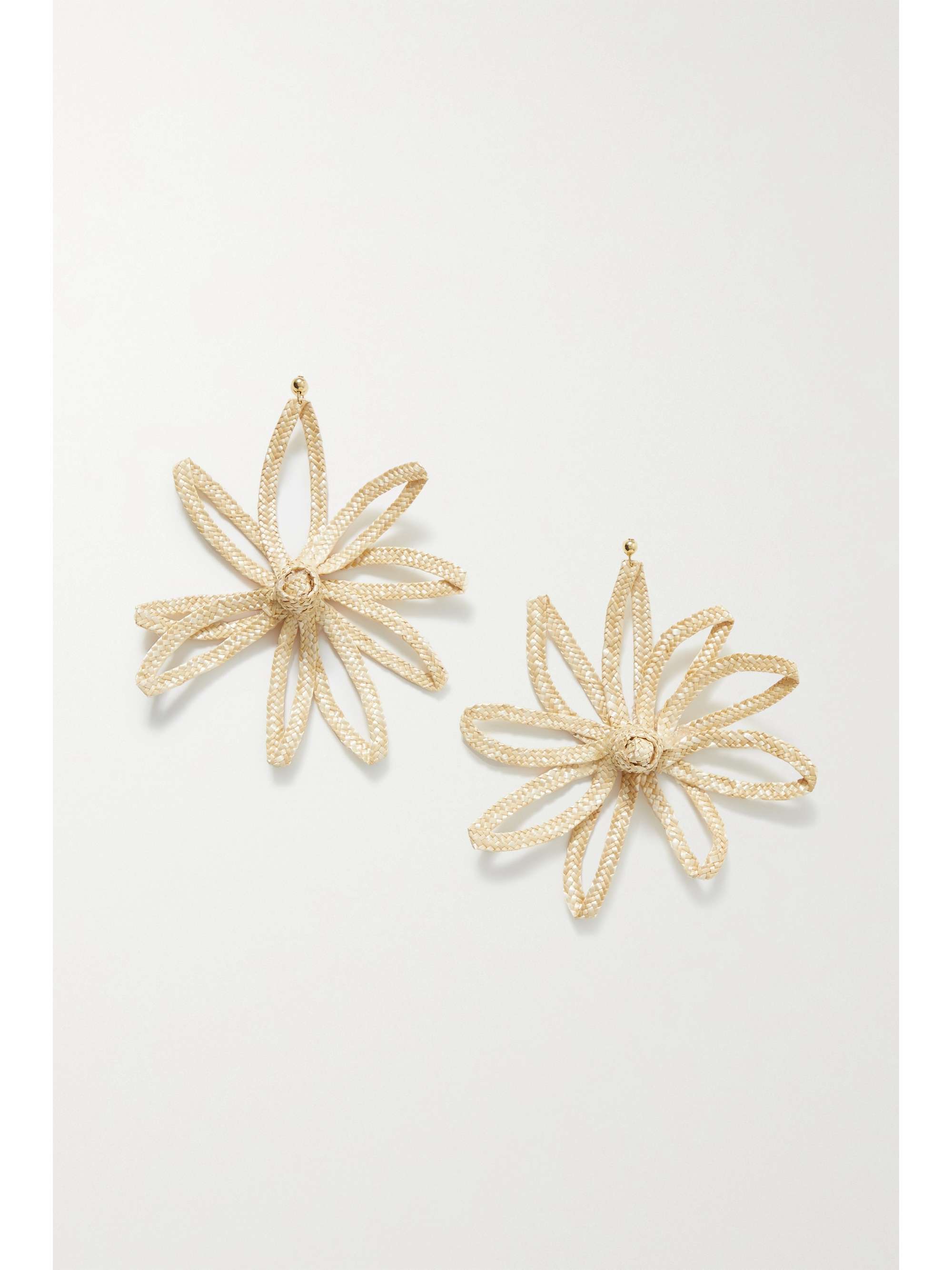 CULT GAIA Lani woven straw earrings | NET-A-PORTER