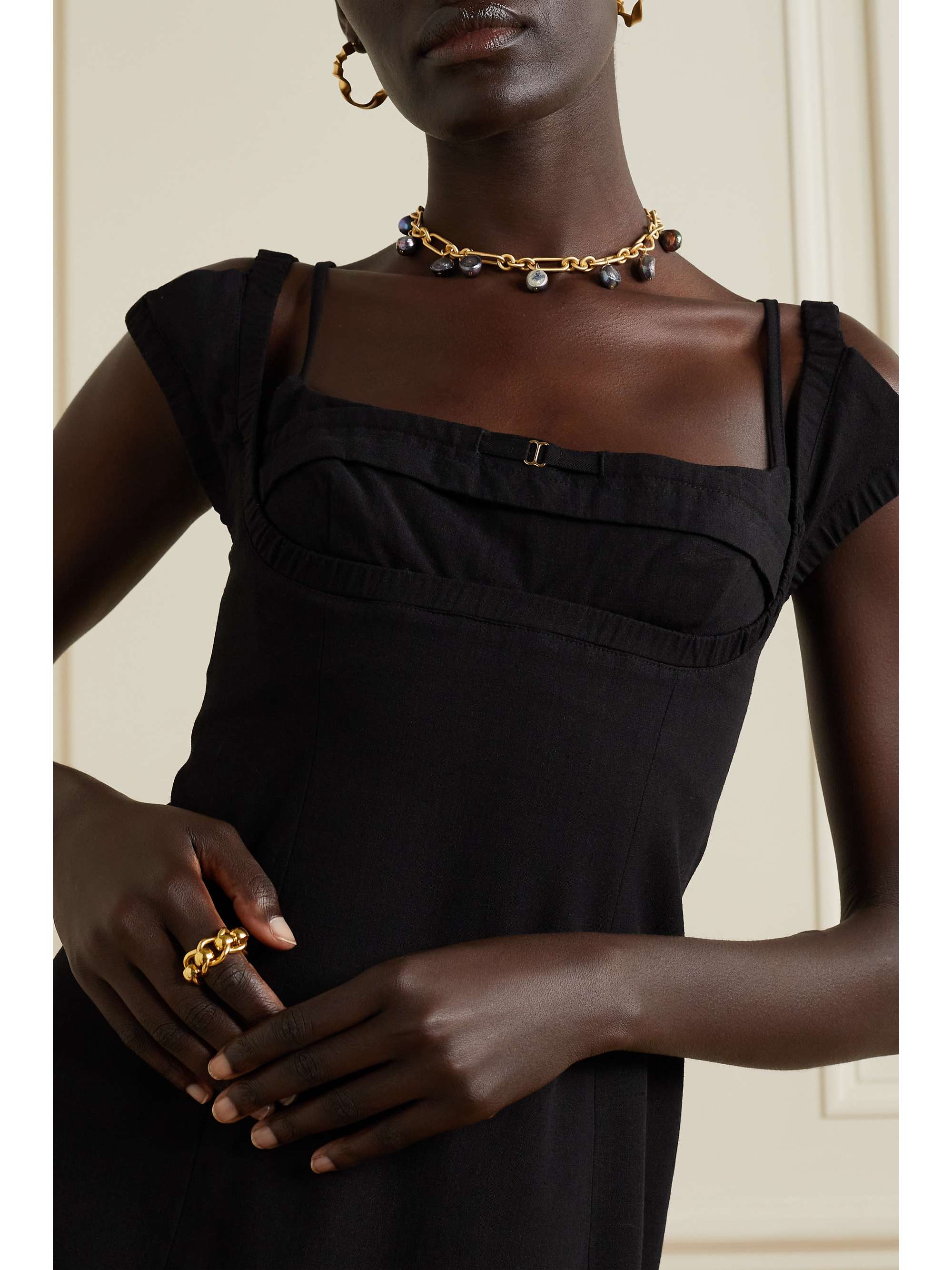 CULT GAIA Anna gold-tone pearl necklace
