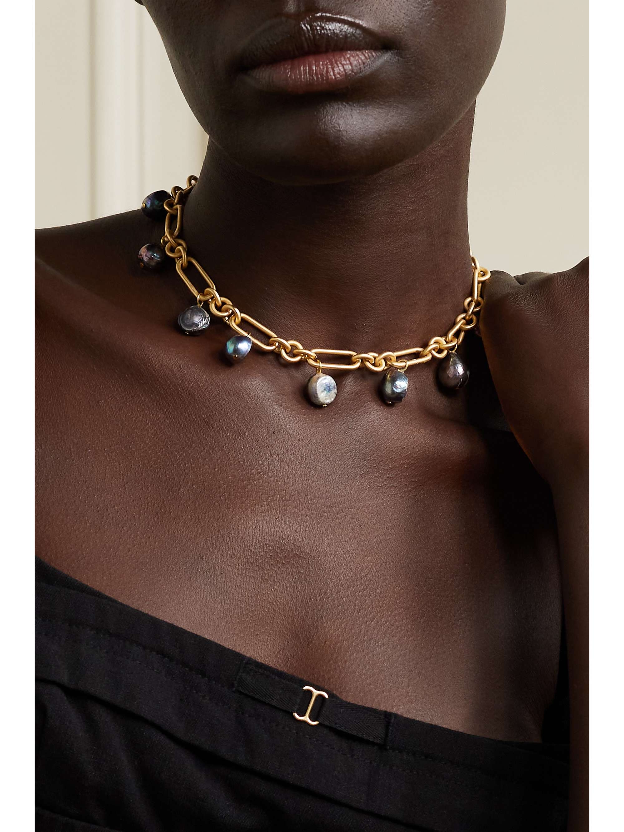 CULT GAIA Anna gold-tone pearl necklace