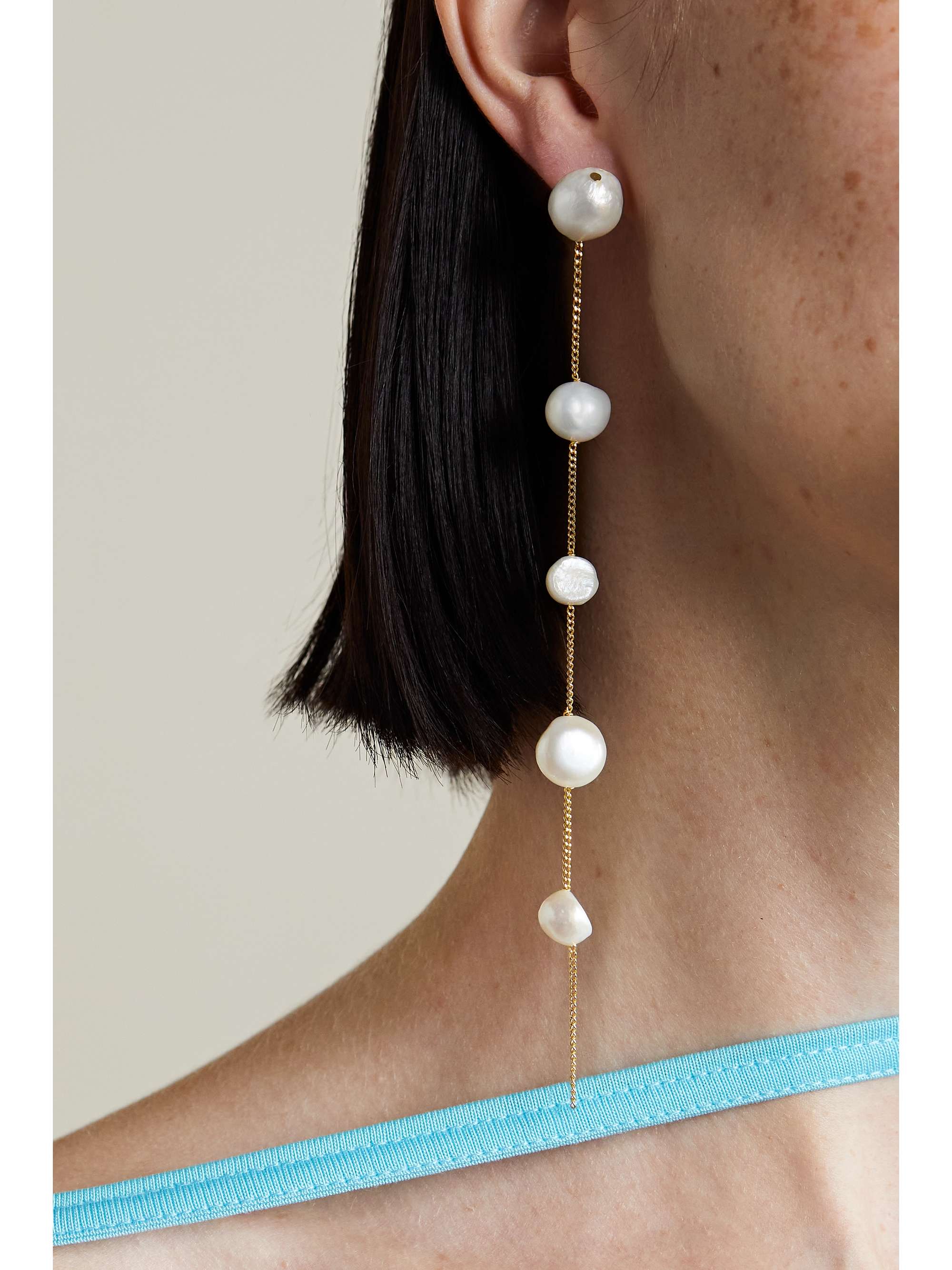 CULT GAIA Atum gold-tone pearl earrings