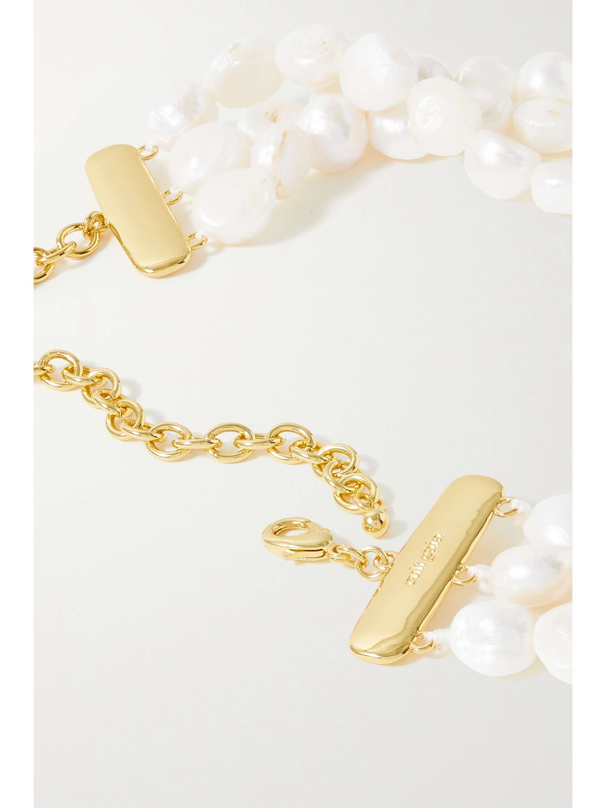 CULT GAIA Nora gold-tone agate choker