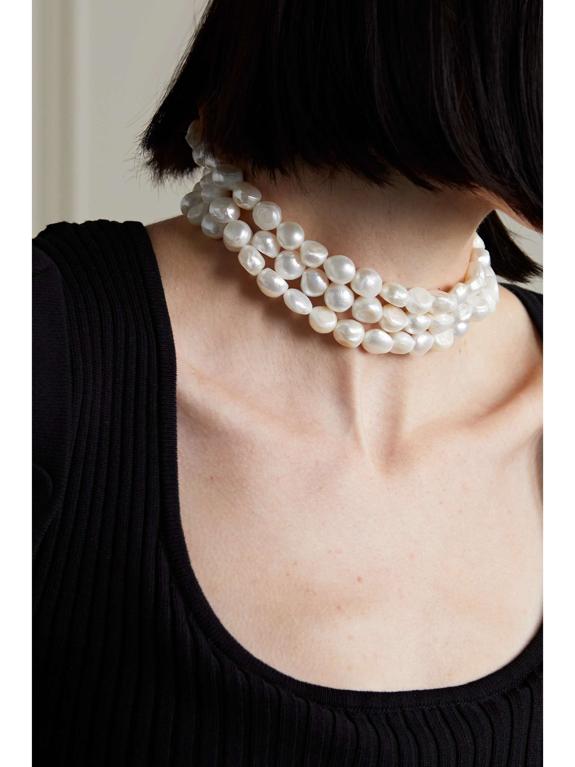 CULT GAIA Nora gold-tone agate choker