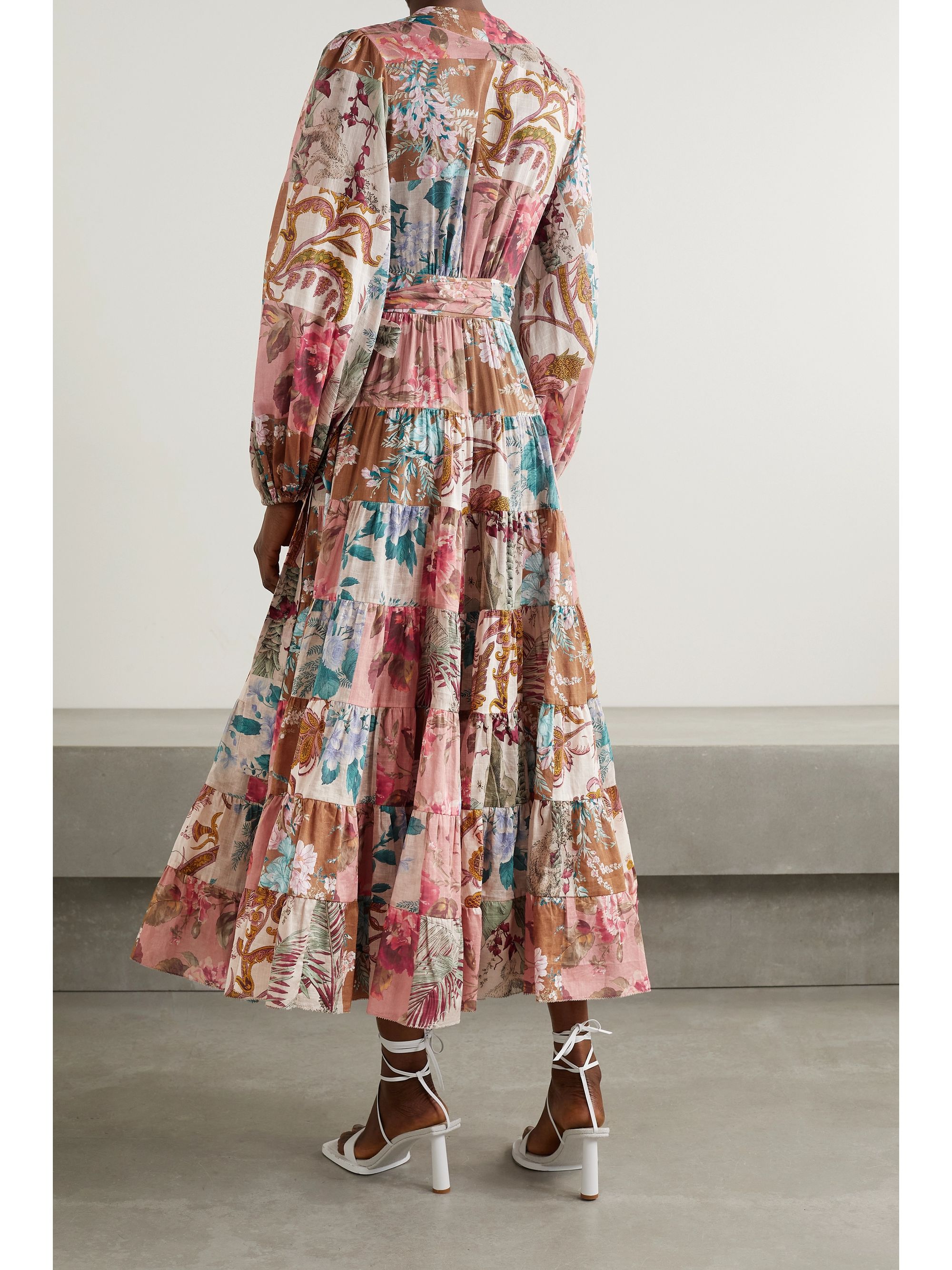patchwork wrap dress