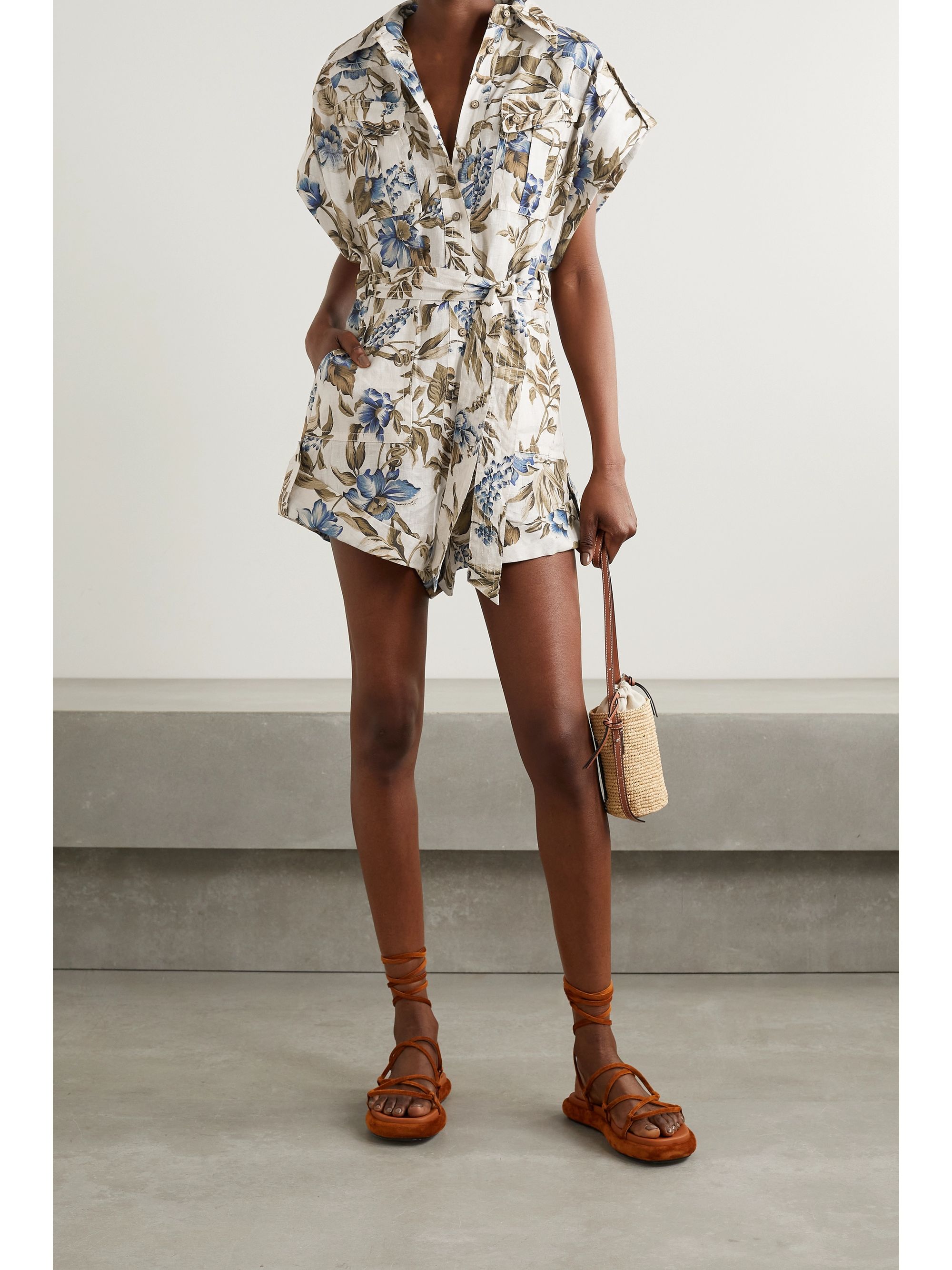 Zimmermann linen playsuit Clearance