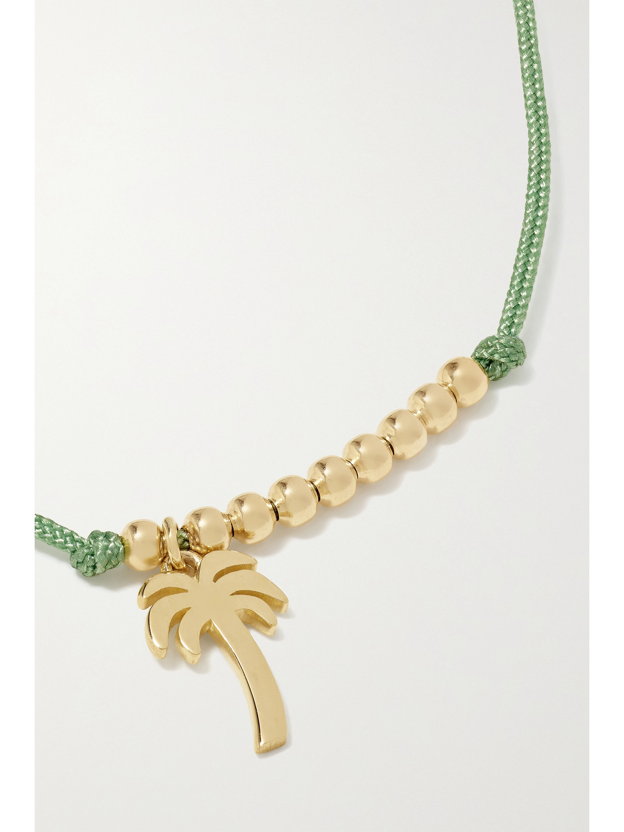 Shop Sydney Evan Palm Tree 14-karat Gold Cord Bracelet