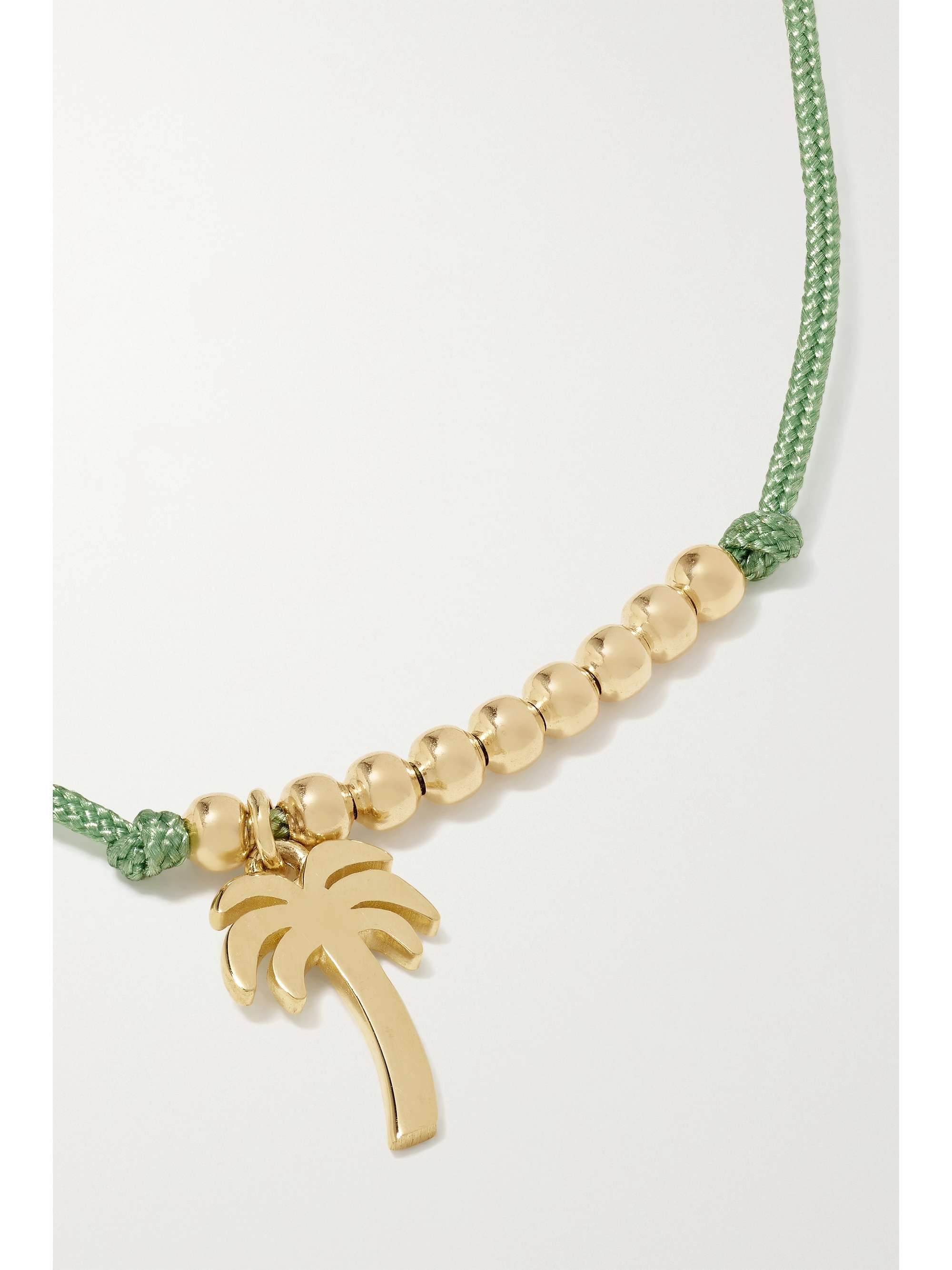 SYDNEY EVAN Palm Tree 14-karat gold cord bracelet