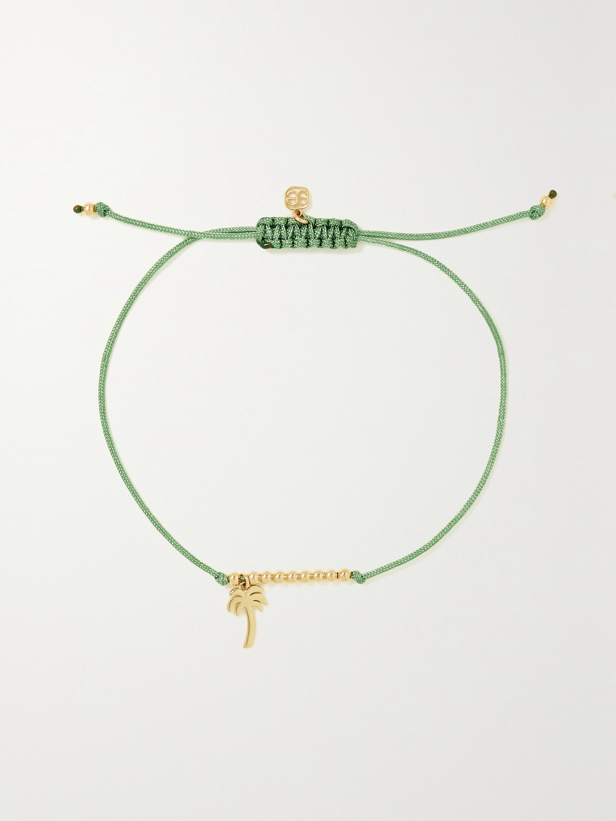 Sydney Evan Palm Tree 14-karat Gold Cord Bracelet