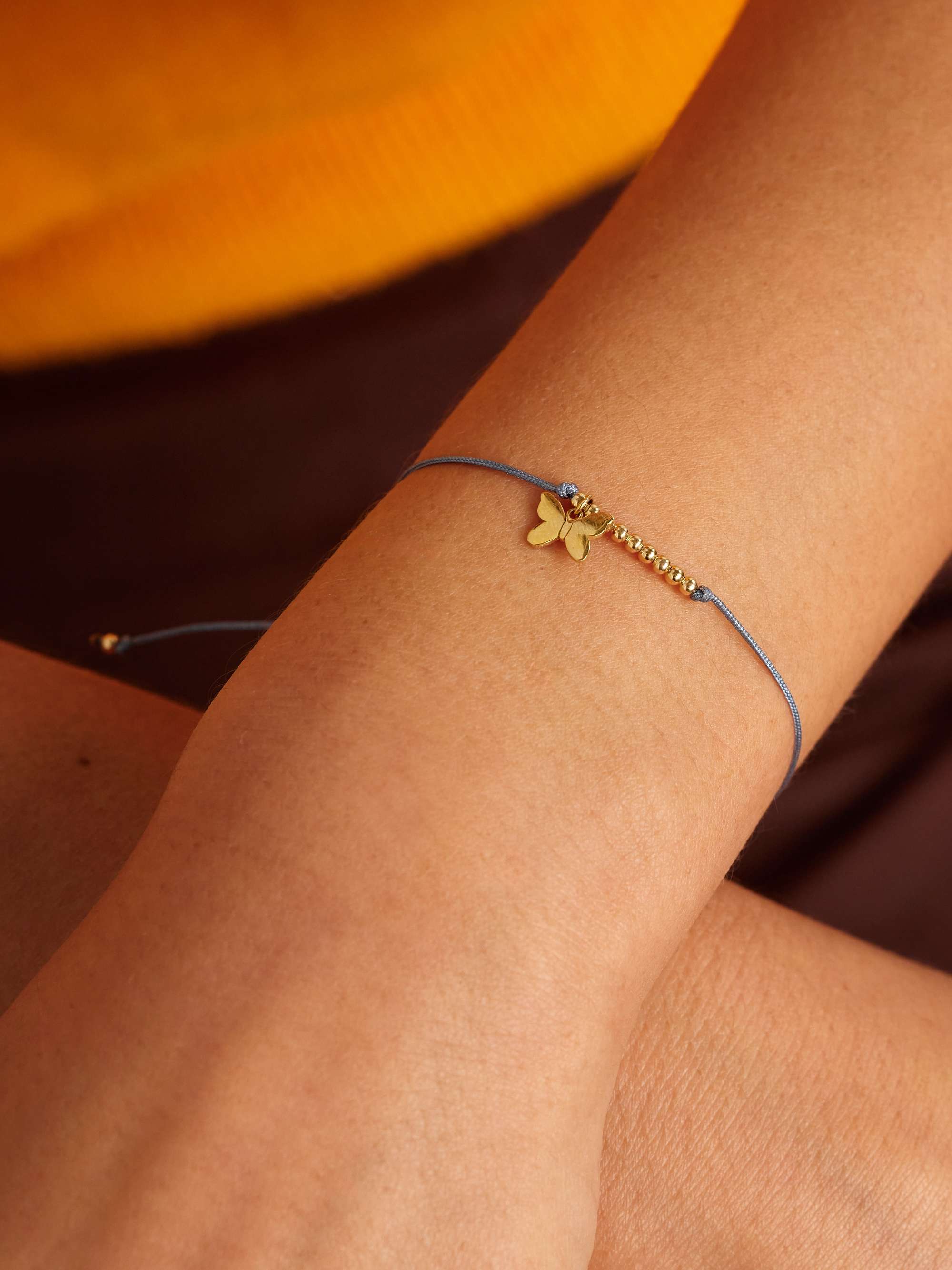 SYDNEY EVAN Palm Tree 14-karat gold cord bracelet