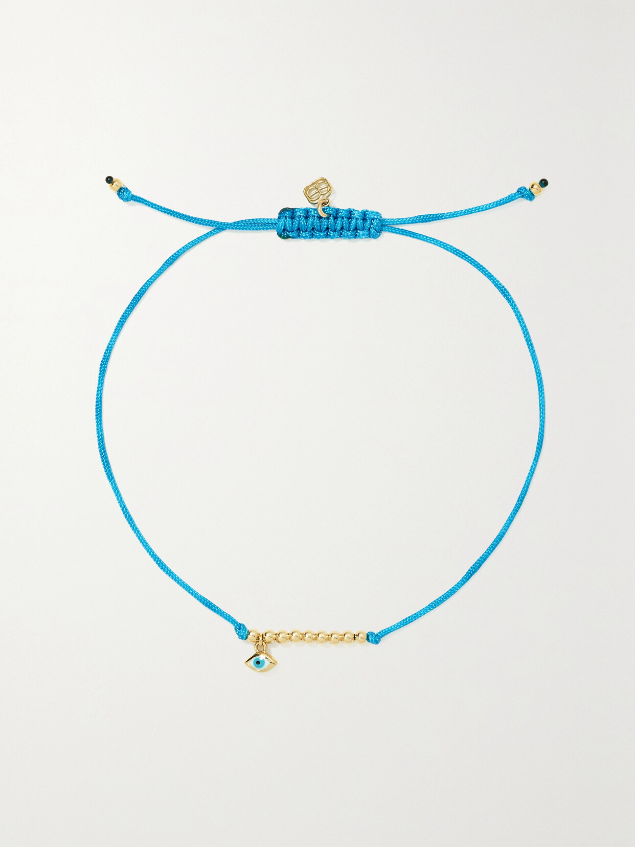 Sydney Evan Women's 14k Yellow Gold, Enamel & Turquoise Evil Eye Charm Cord Bracelet In Blue