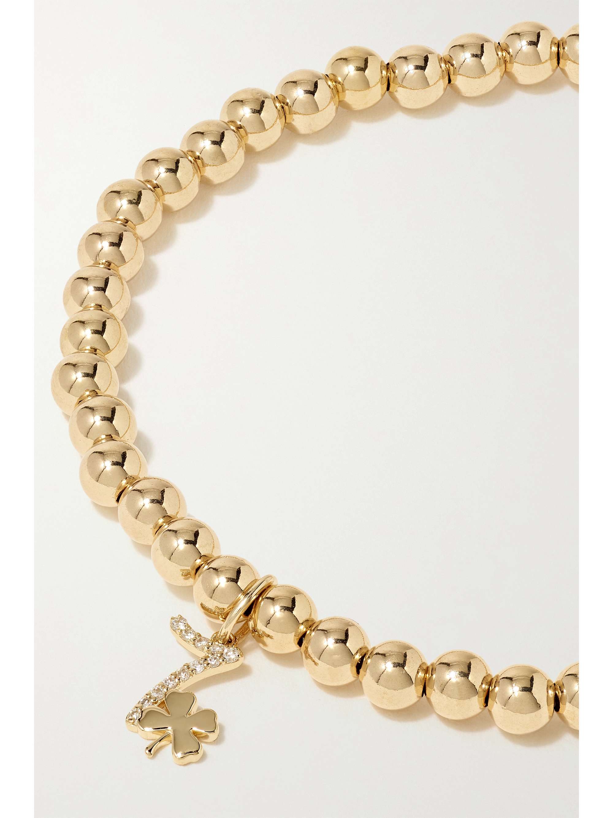 SYDNEY EVAN Lucky 7 14-karat gold diamond bracelet