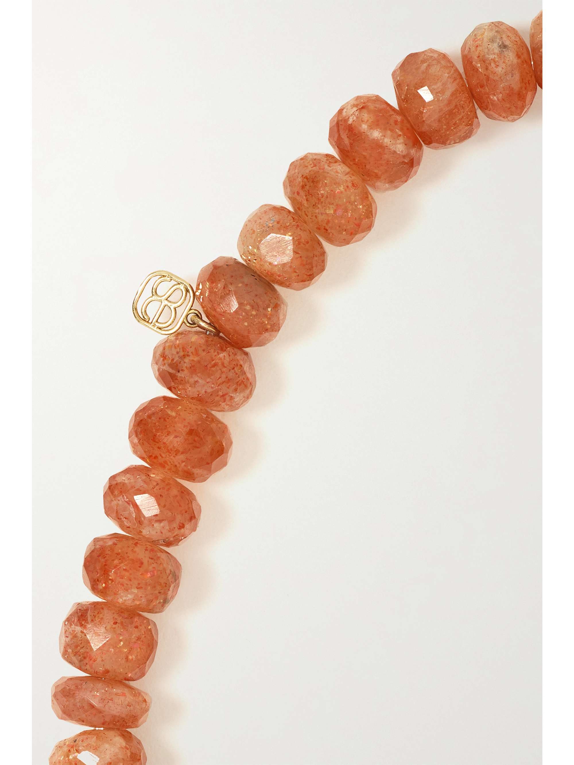 SYDNEY EVAN 14-karat gold, sunstone and diamond bracelet