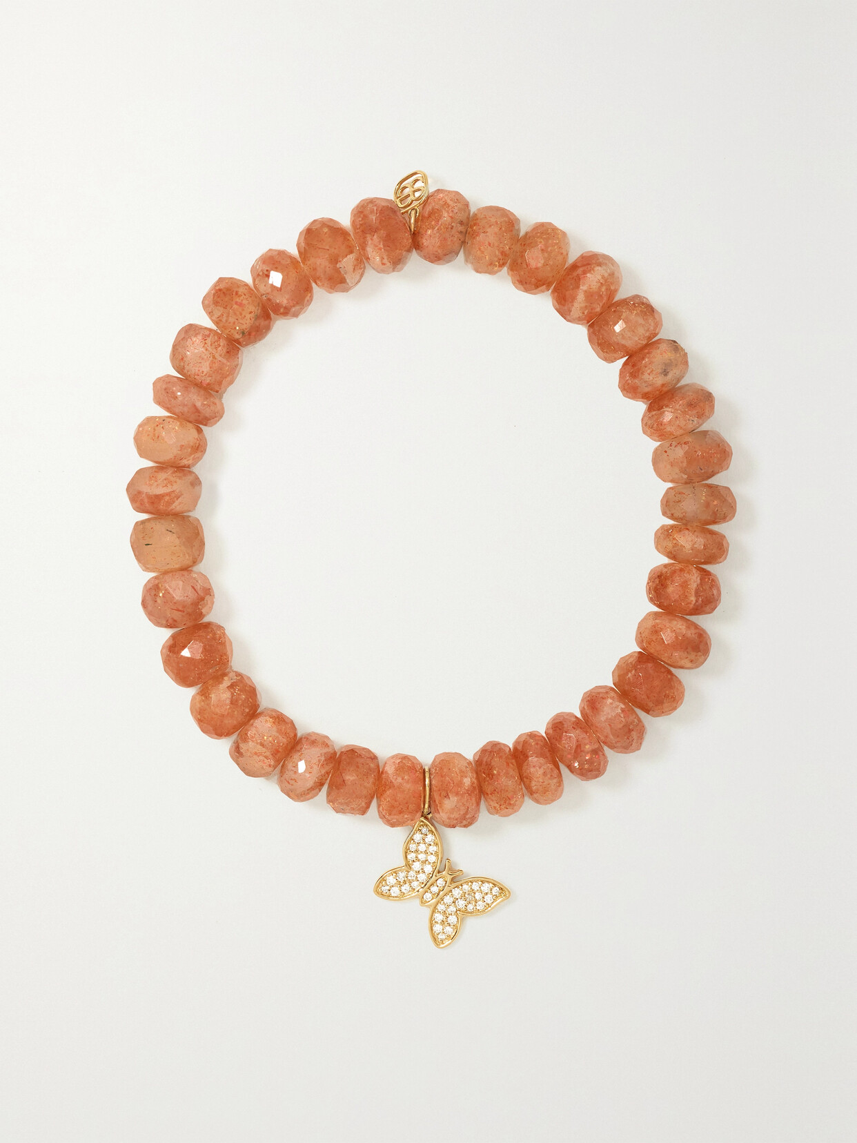 Sydney Evan 14-karat , Sunstone And Diamond Bracelet