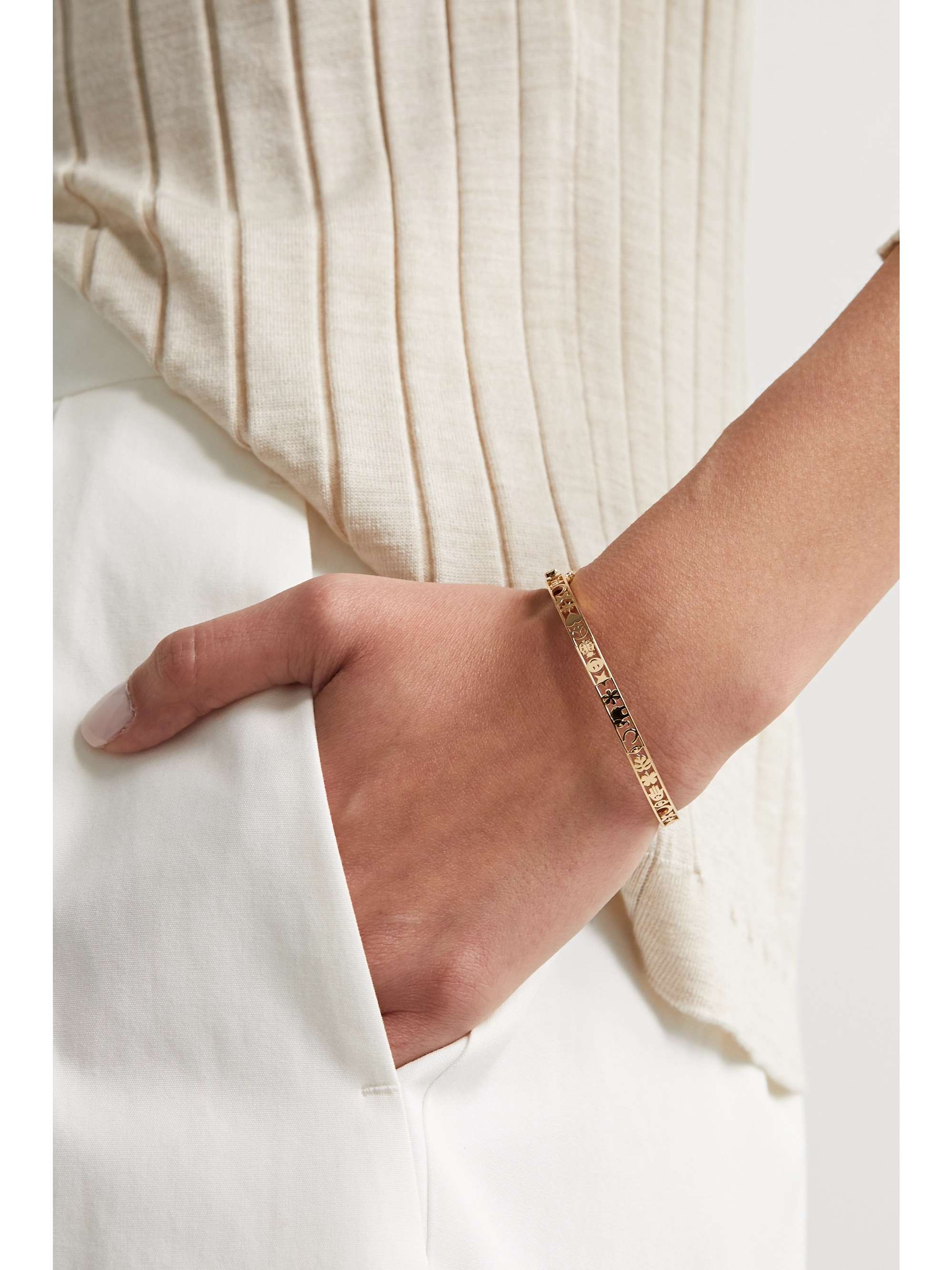 SYDNEY EVAN Icon 14-karat gold diamond bangle