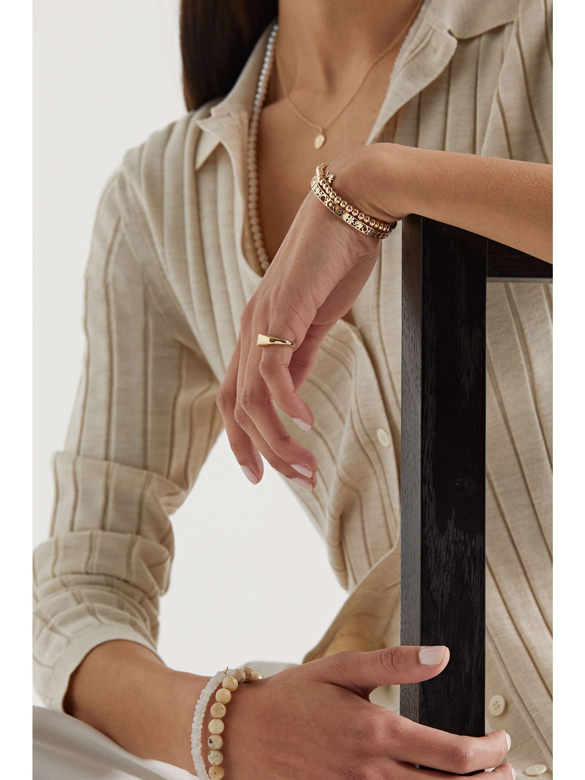 SYDNEY EVAN Icon 14-karat gold diamond bangle