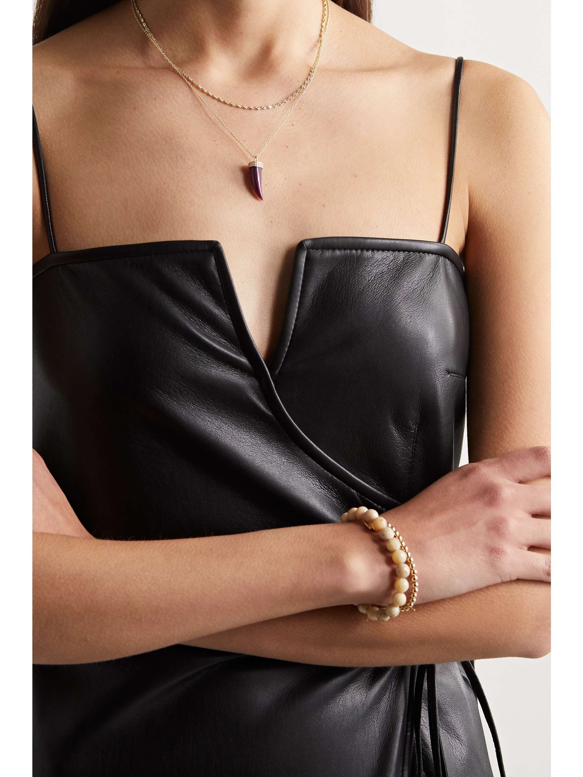 SYDNEY EVAN 14-karat recycled gold diamond necklace
