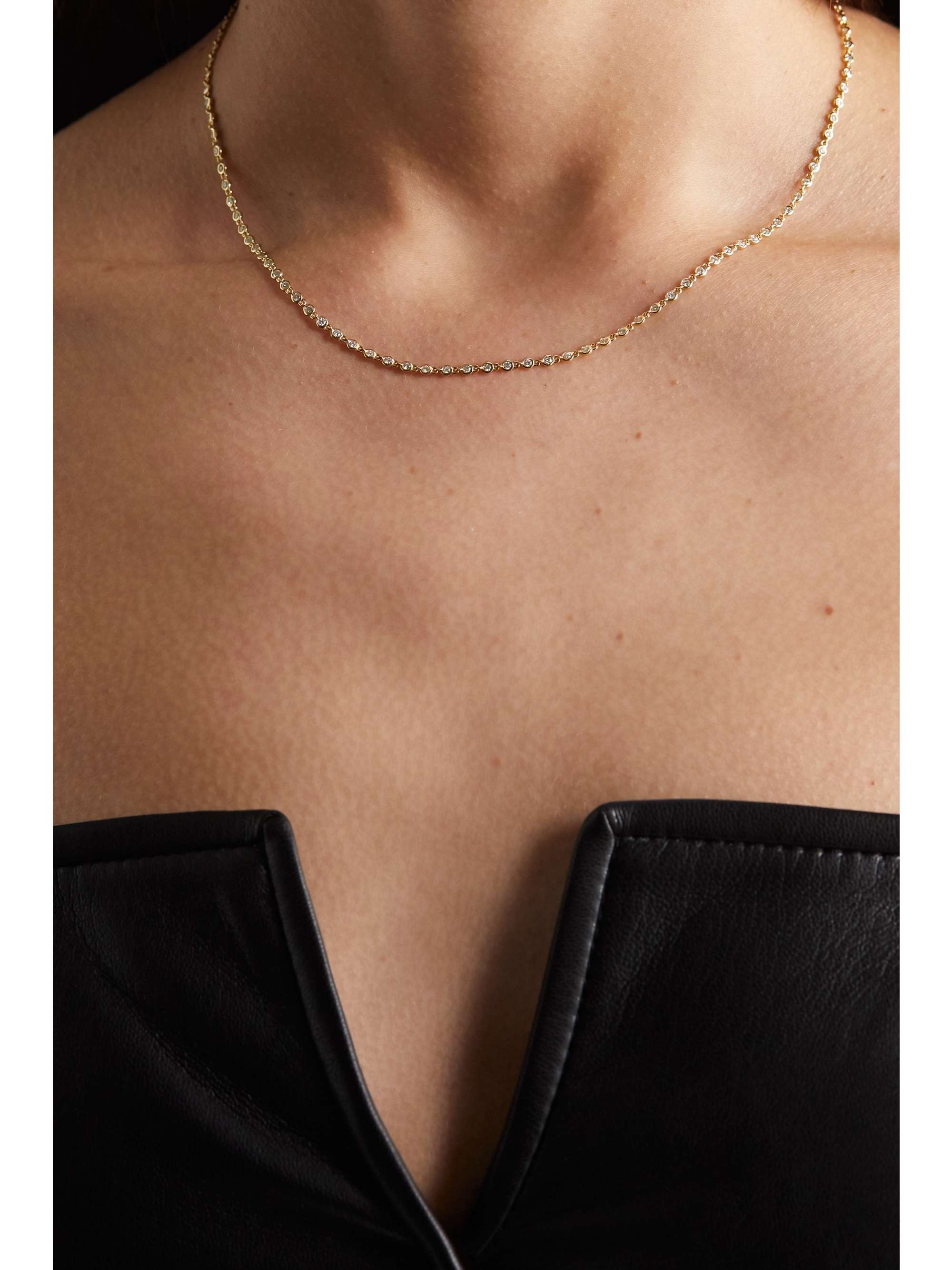 SYDNEY EVAN 14-karat recycled gold diamond necklace