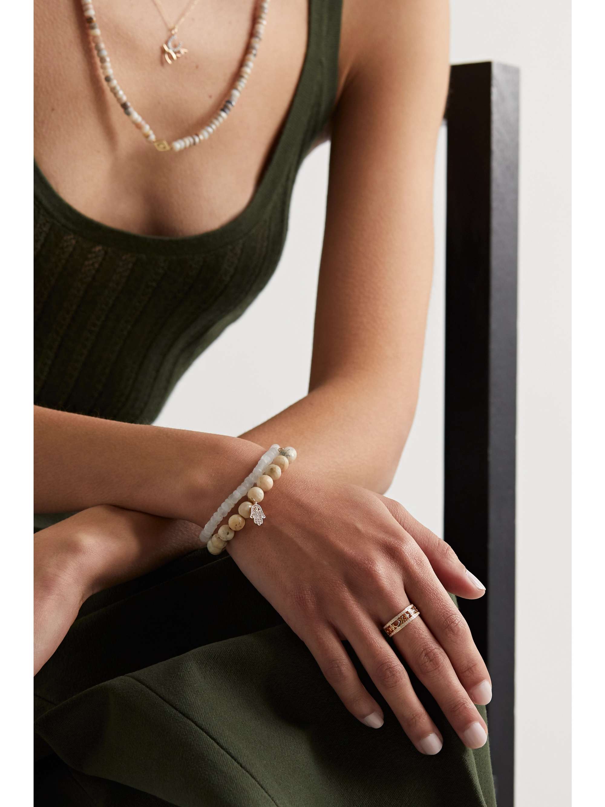 SYDNEY EVAN Icon 14-karat gold diamond ring