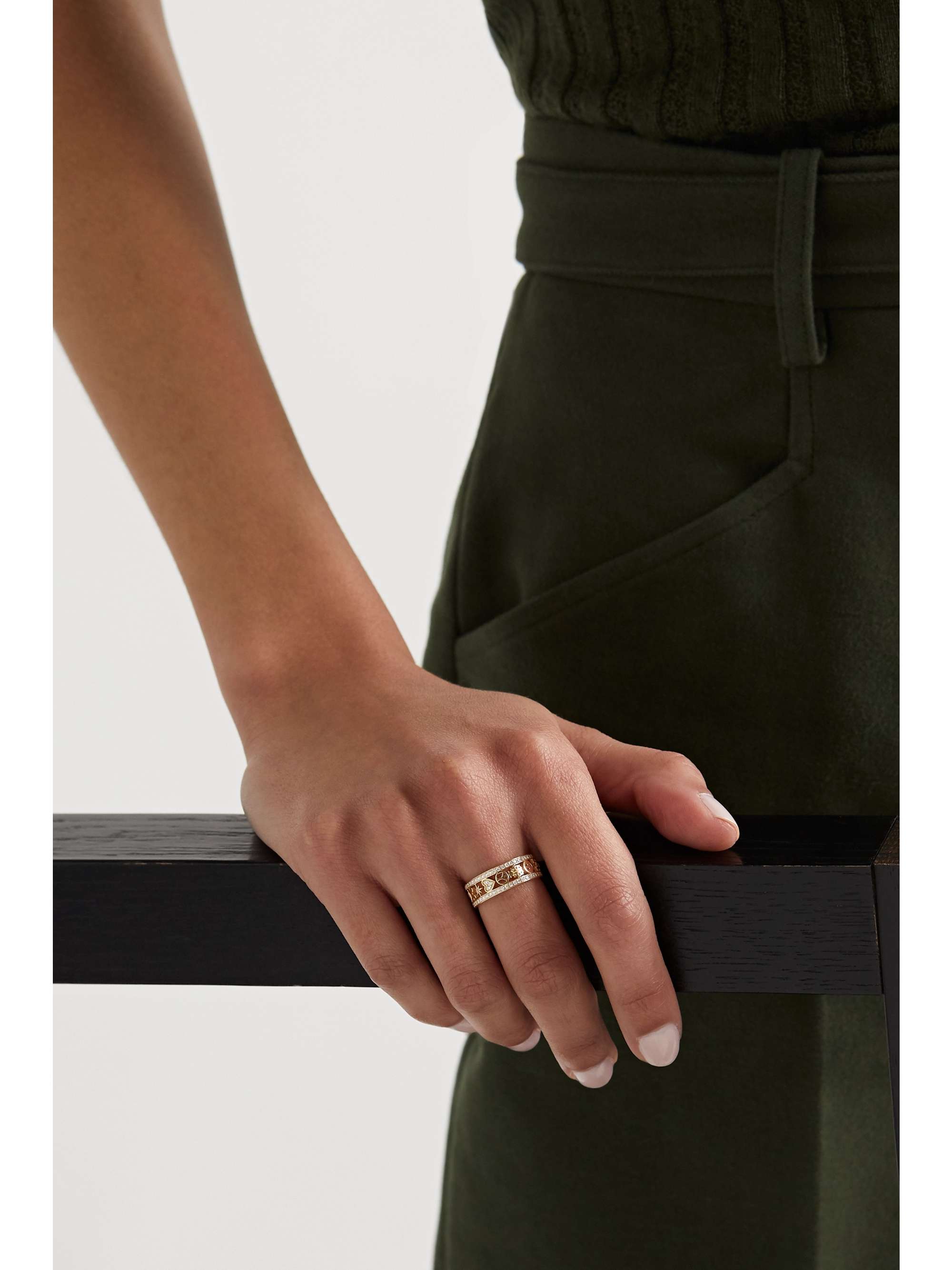 SYDNEY EVAN Icon 14-karat gold diamond ring