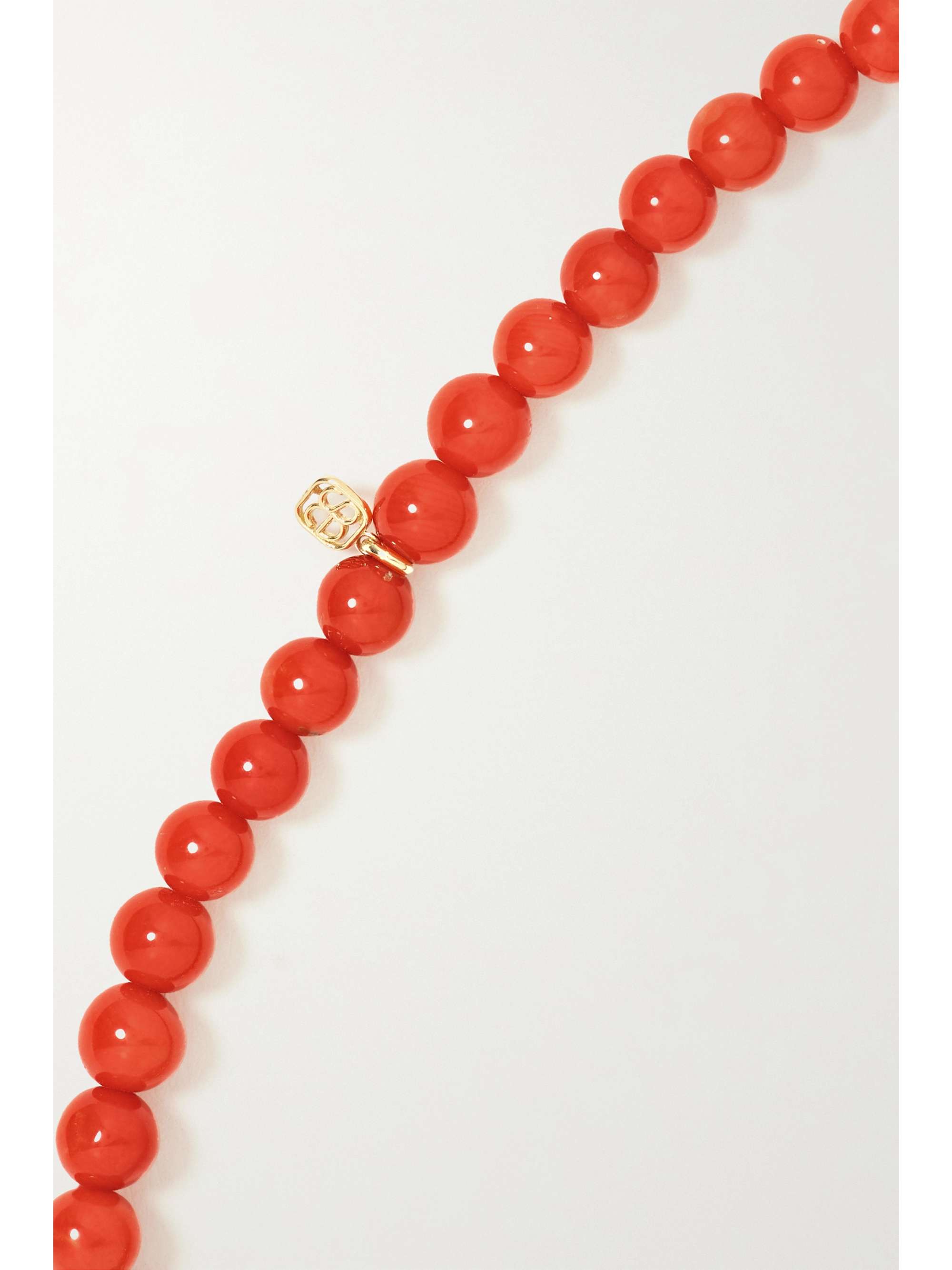 SYDNEY EVAN Small Om 14-karat gold, labradorite and diamond bracelet