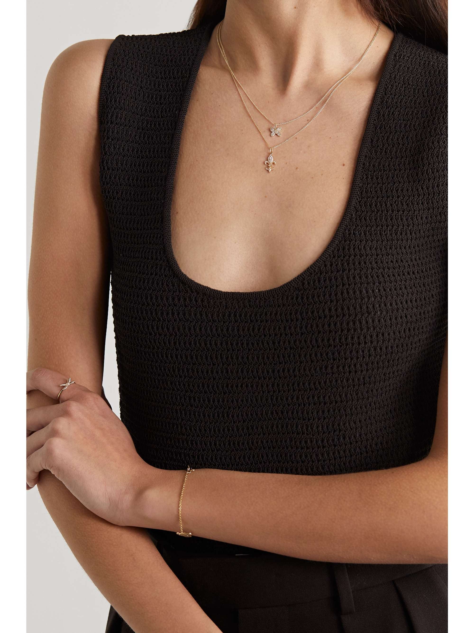 SYDNEY EVAN 14-karat gold diamond necklace