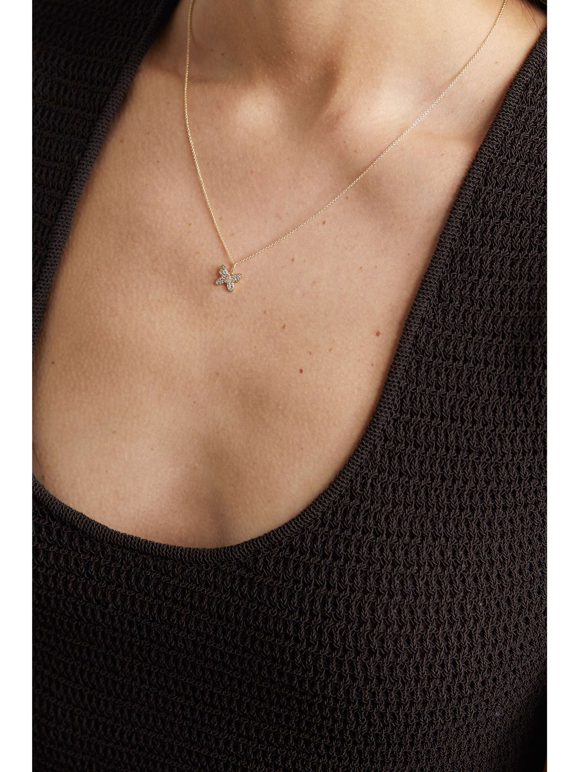 SYDNEY EVAN 14-karat gold diamond necklace
