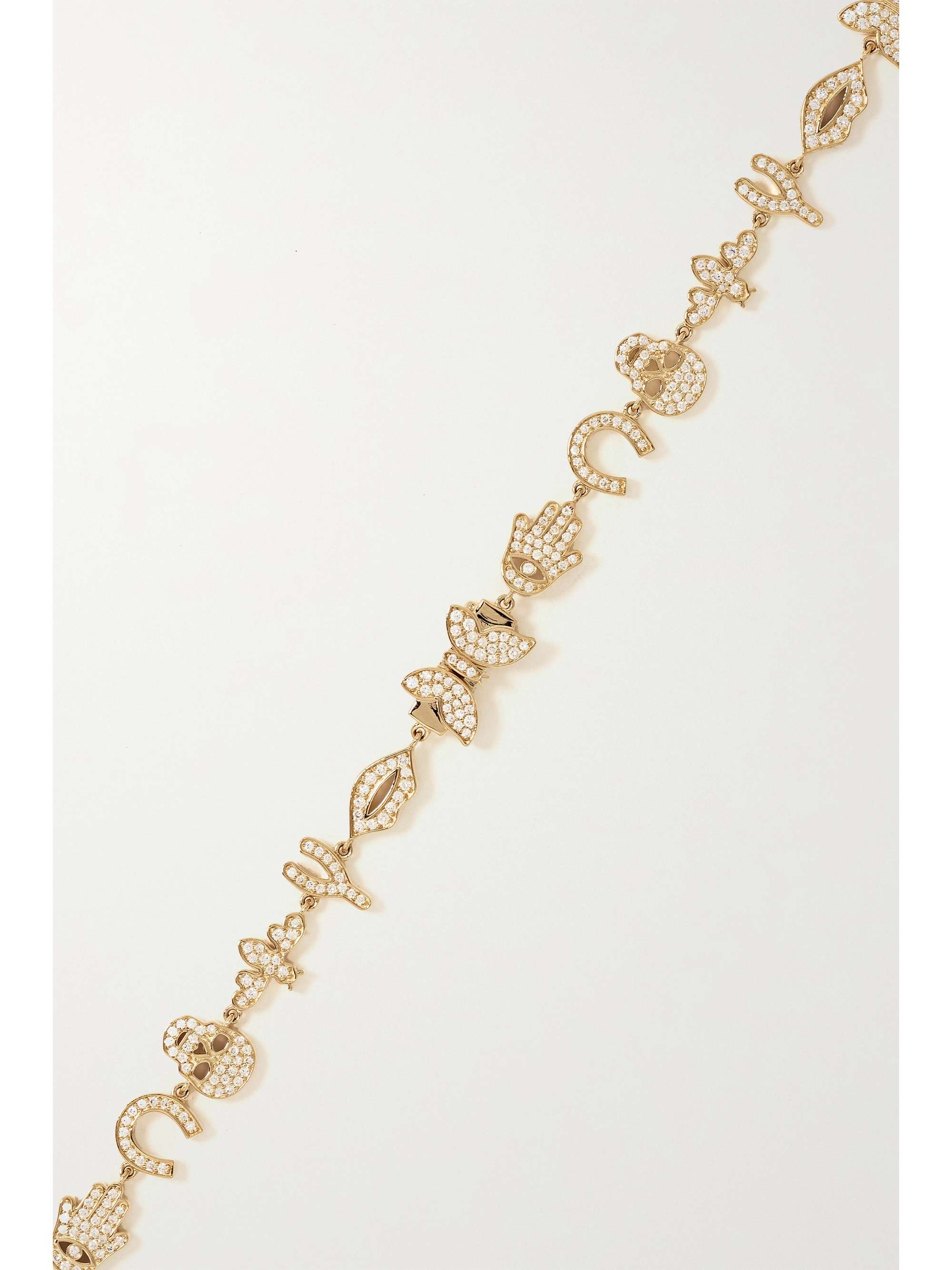 SYDNEY EVAN Collier en or 14 carats (585/1000) et diamants Anniversary Small
