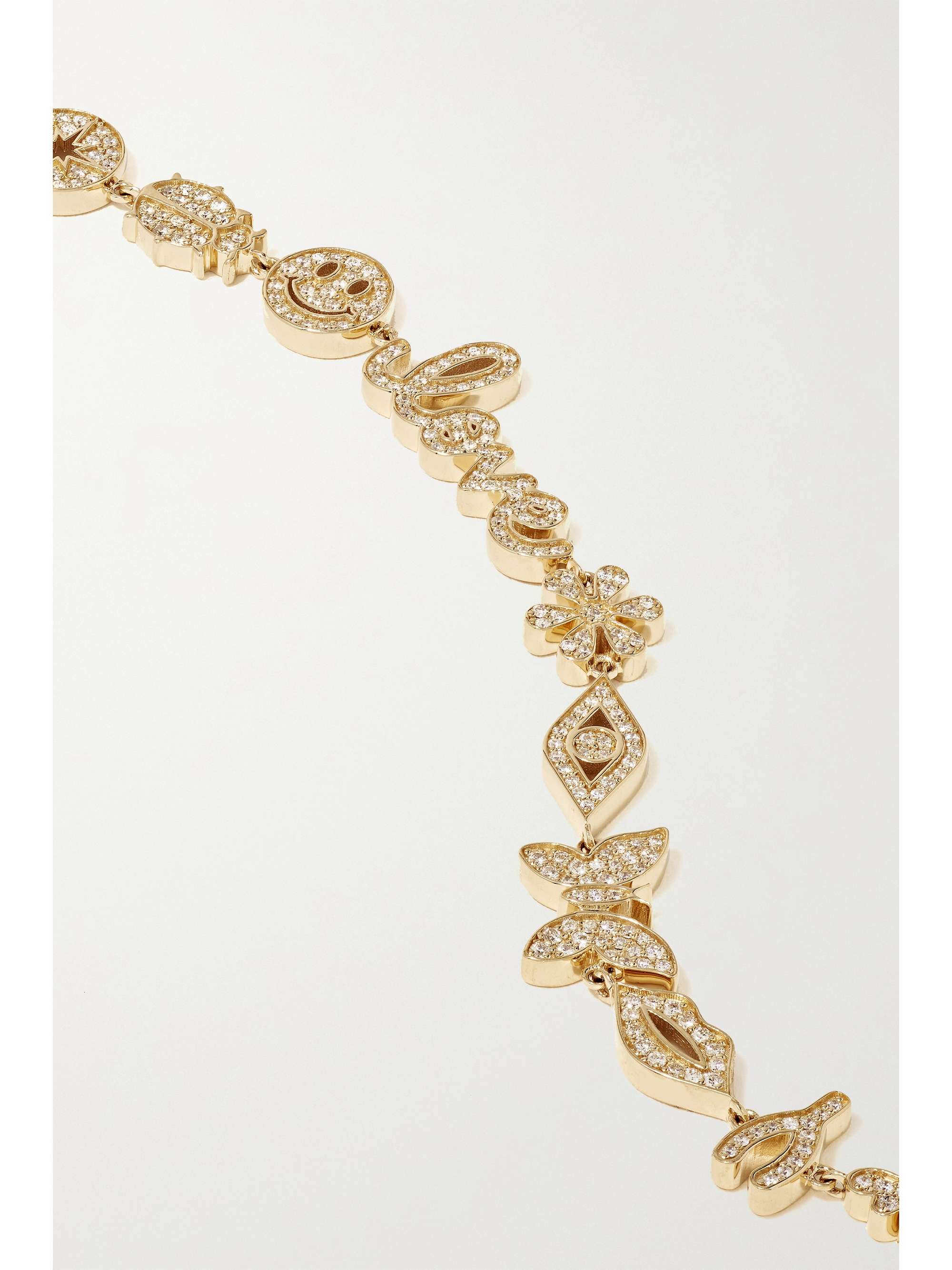 SYDNEY EVAN Collier en or 14 carats (585/1000) et diamants Anniversary Small