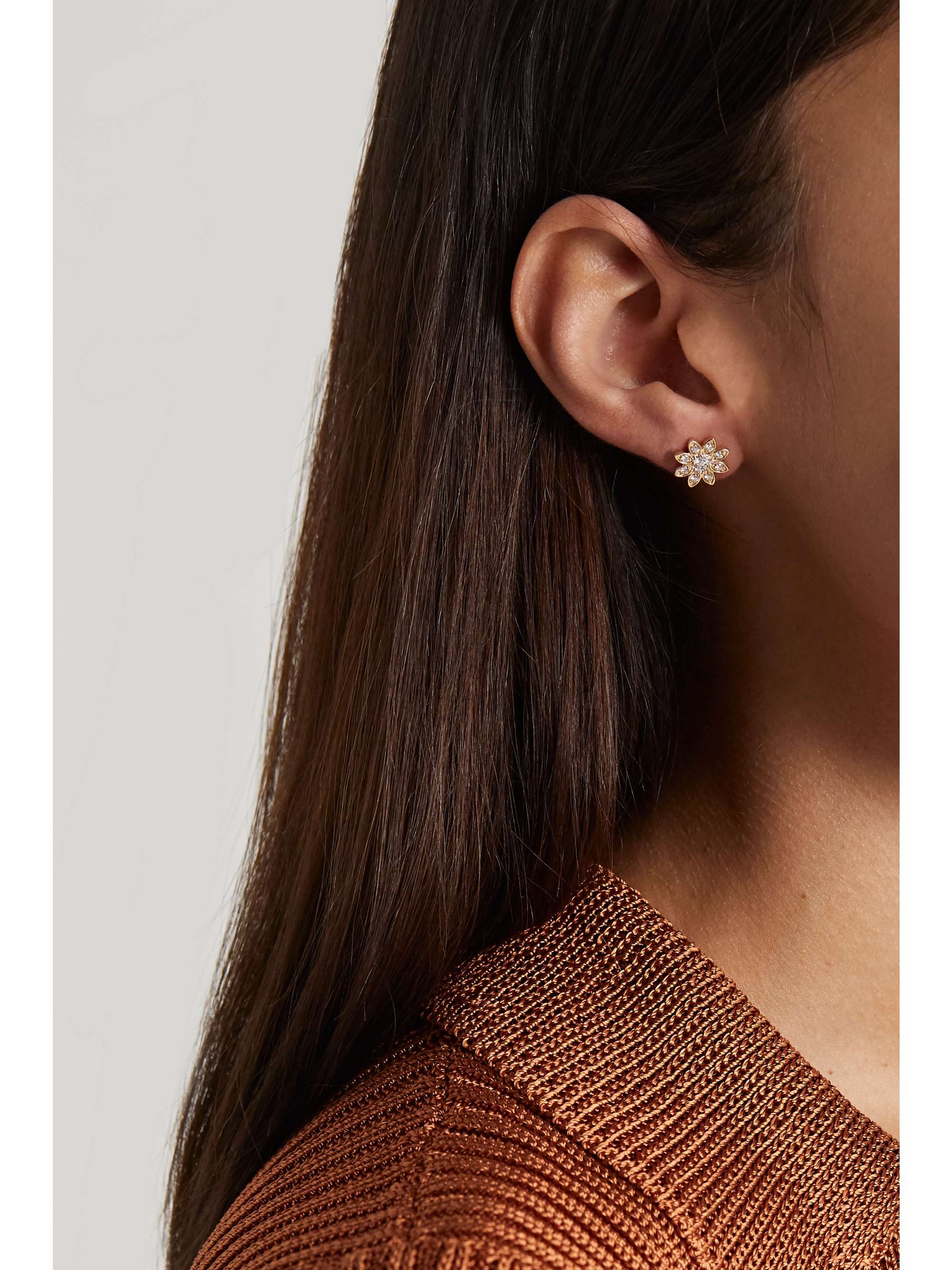 SYDNEY EVAN Ohrringe aus 14 Karat Gold mit Diamanten