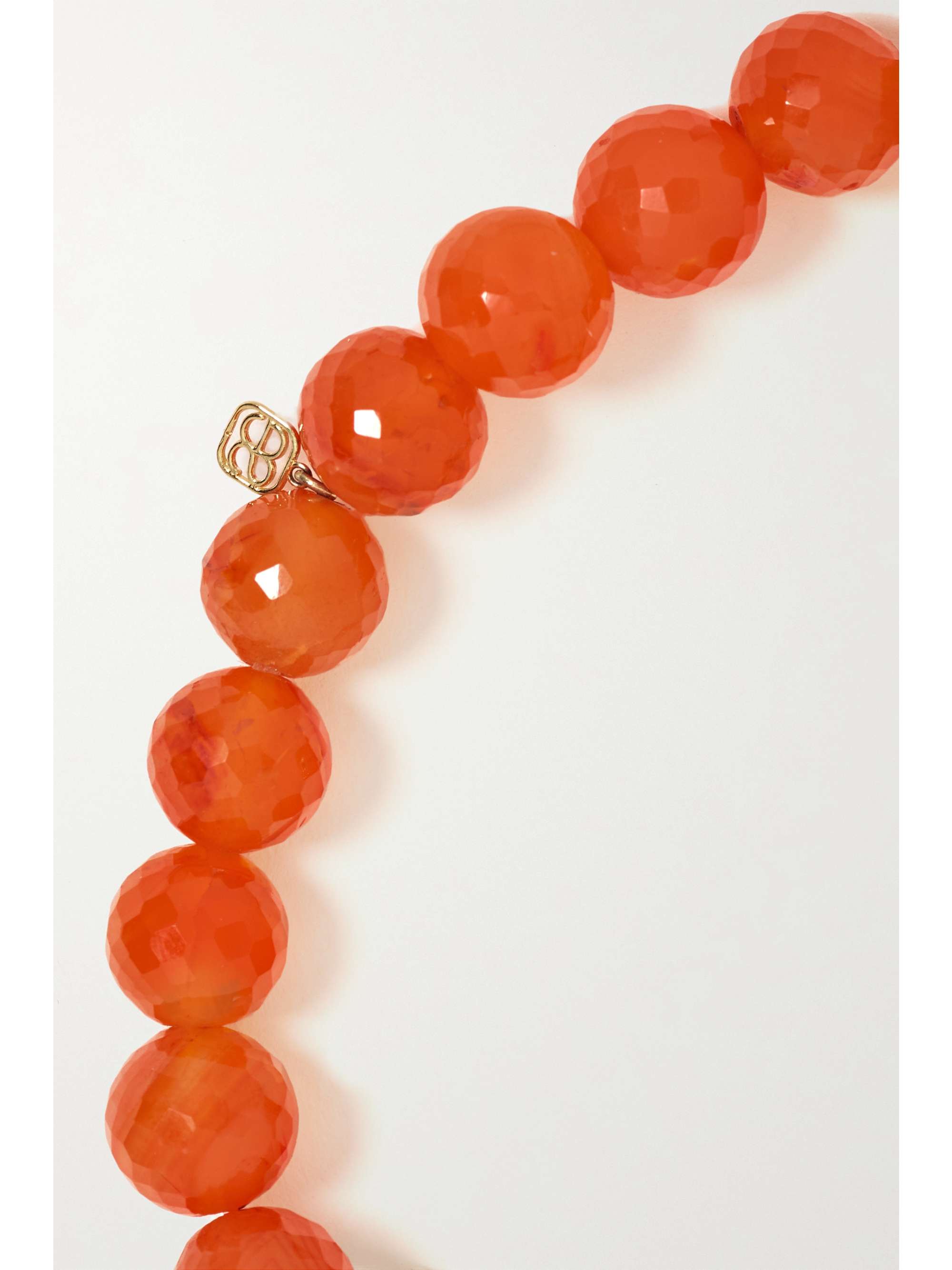 SYDNEY EVAN 14-karat gold, carnelian and diamond bracelet