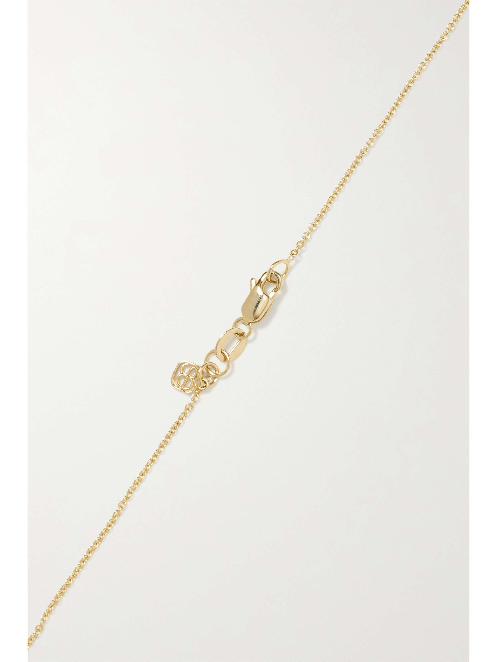 SYDNEY EVAN Small Ladybug 14-karat gold, ruby and diamond necklace
