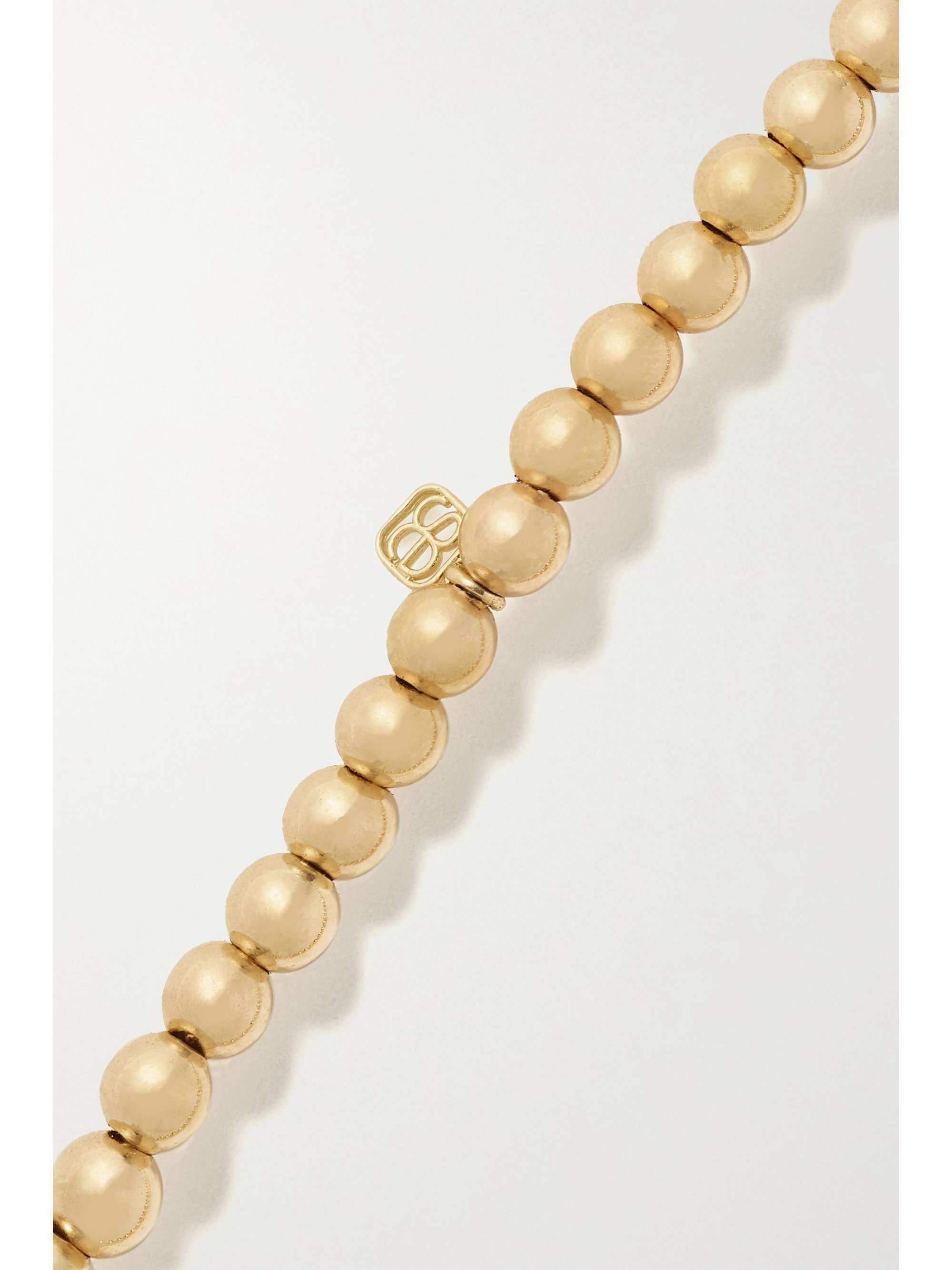 SYDNEY EVAN Small Om 14-karat gold, labradorite and diamond bracelet