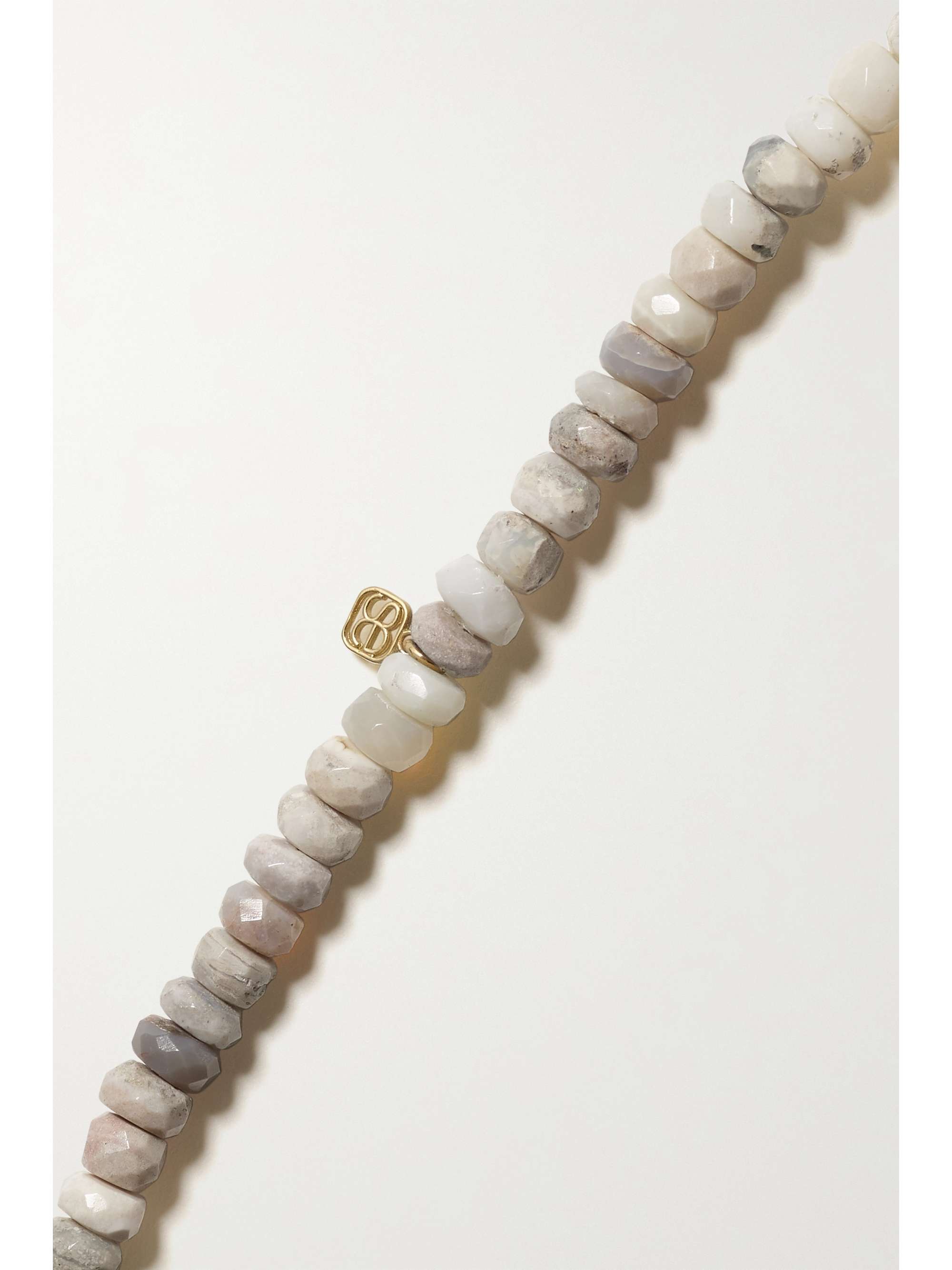 SYDNEY EVAN Evil Eye 14-karat gold, amethyst and diamond bracelet