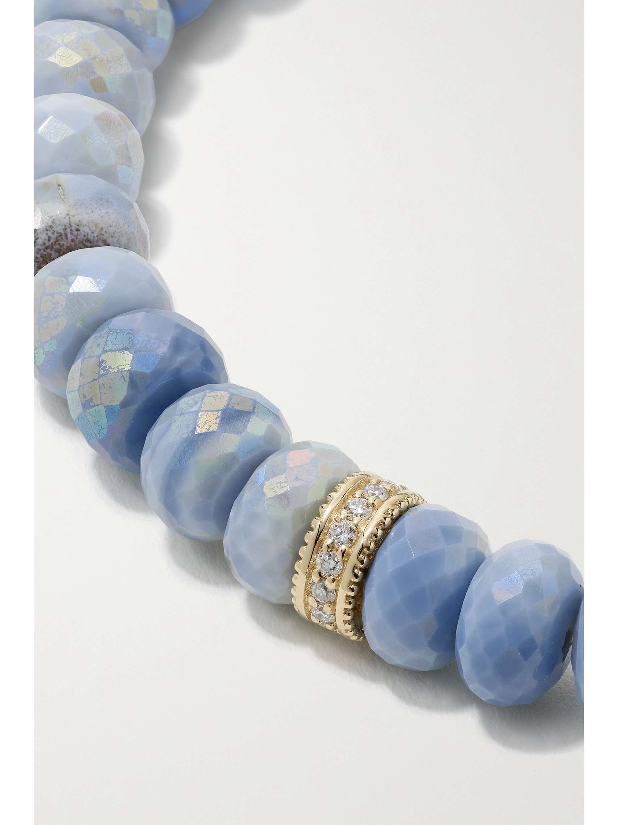 SYDNEY EVAN 14-karat gold, opal and diamond bracelet